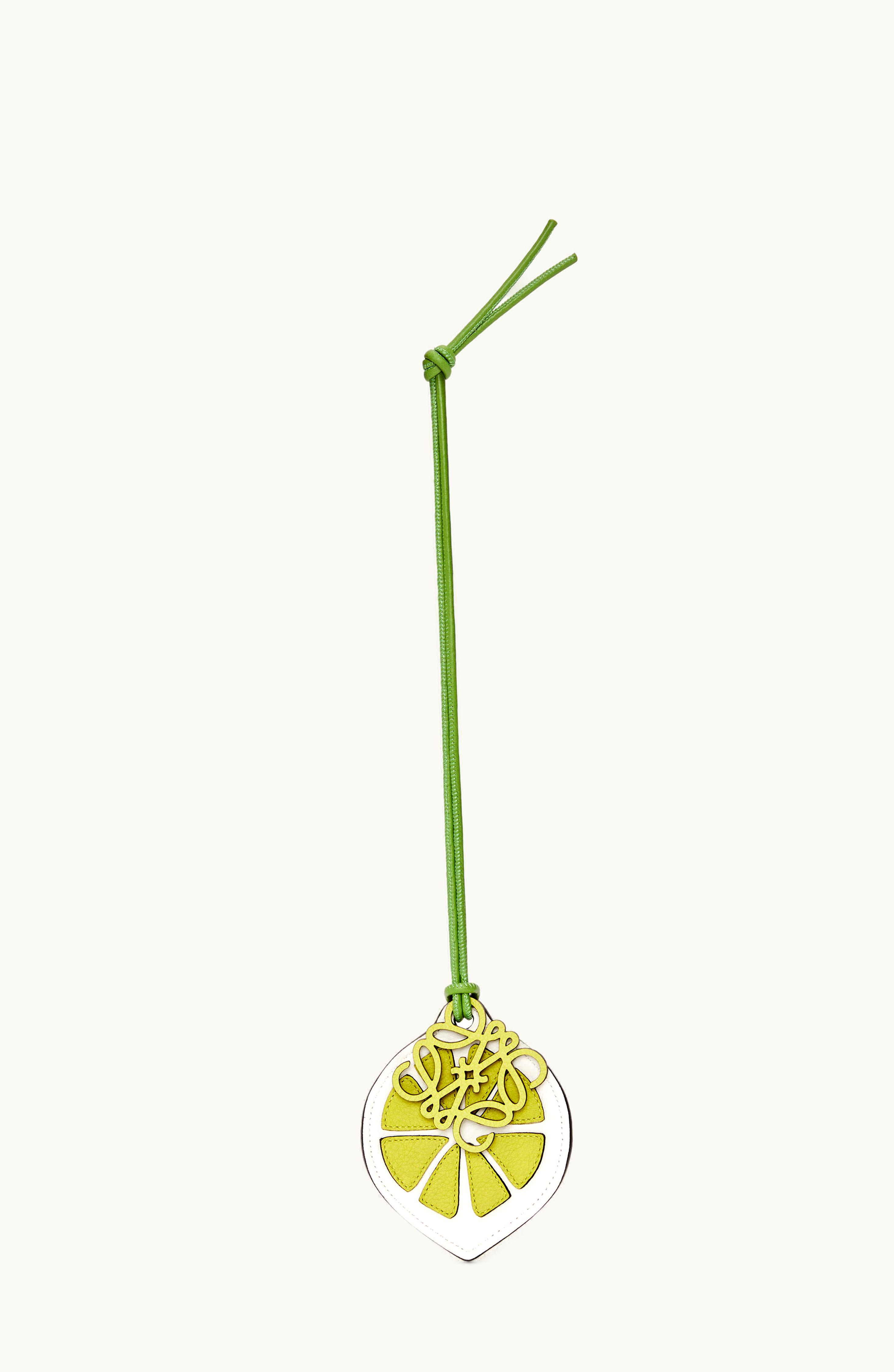 Loewe Loewe Lime Charm In Classic Calfskin Spring Green
