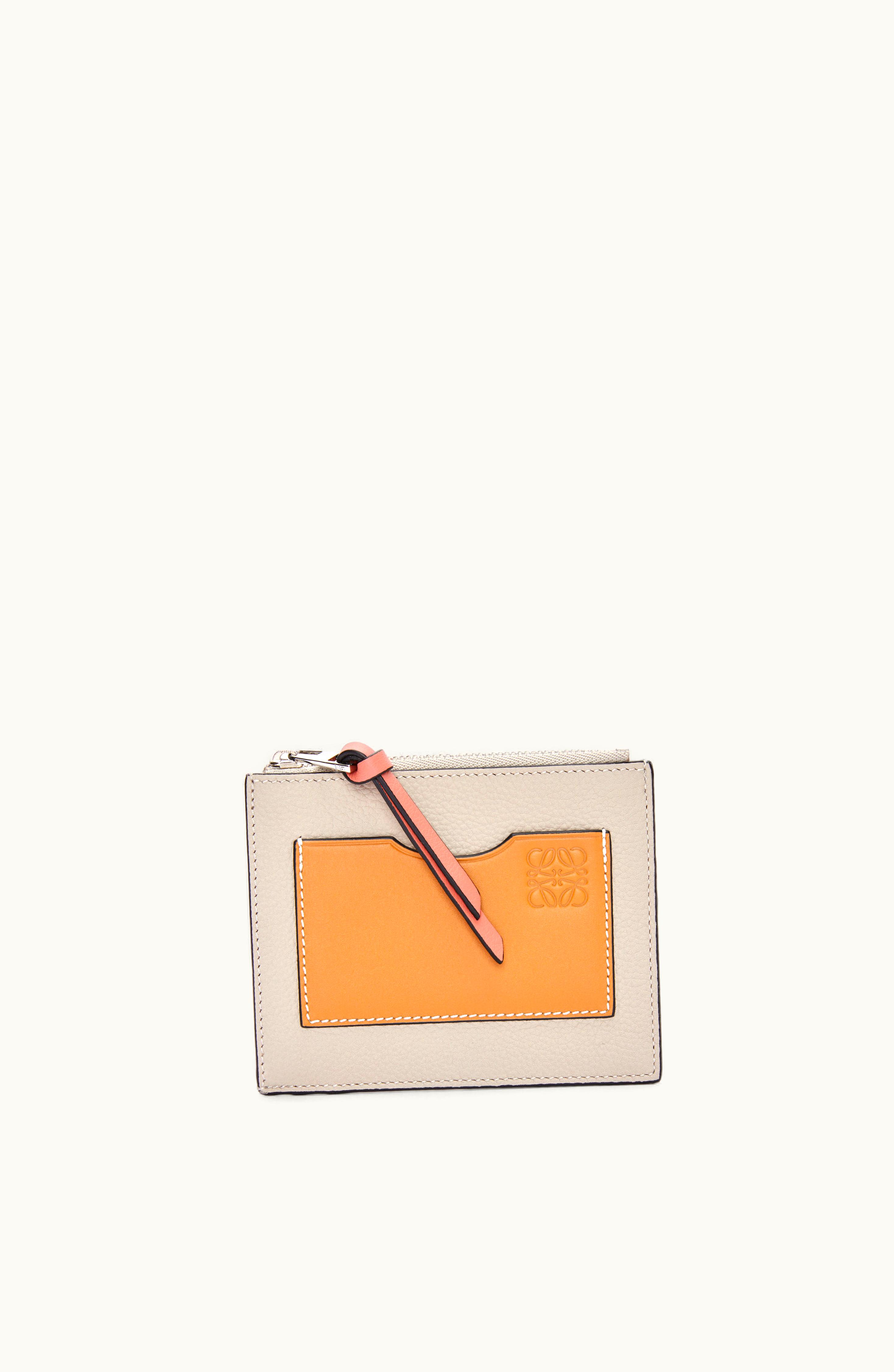 Loewe Loewe Large Coin Cardholder In Soft Grained Calfskin Light Oat / Honey