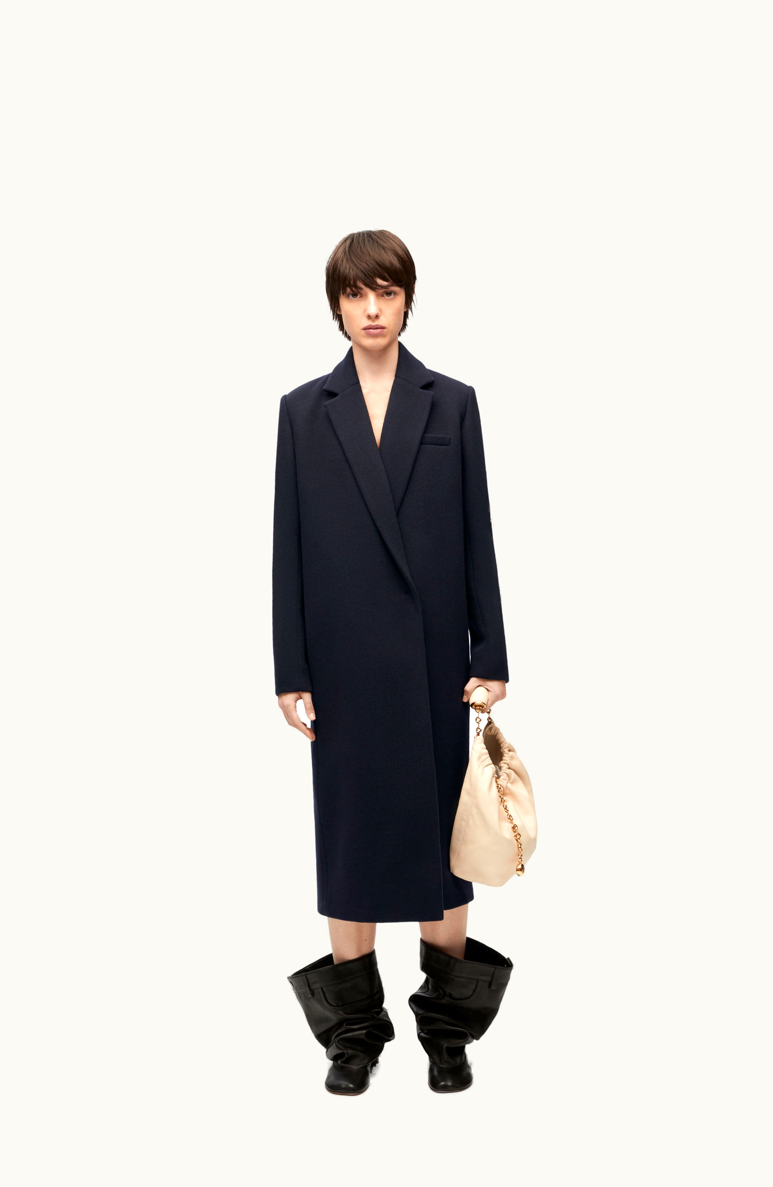 Loewe Loewe Tailored Coat In Wool Midnight Blue