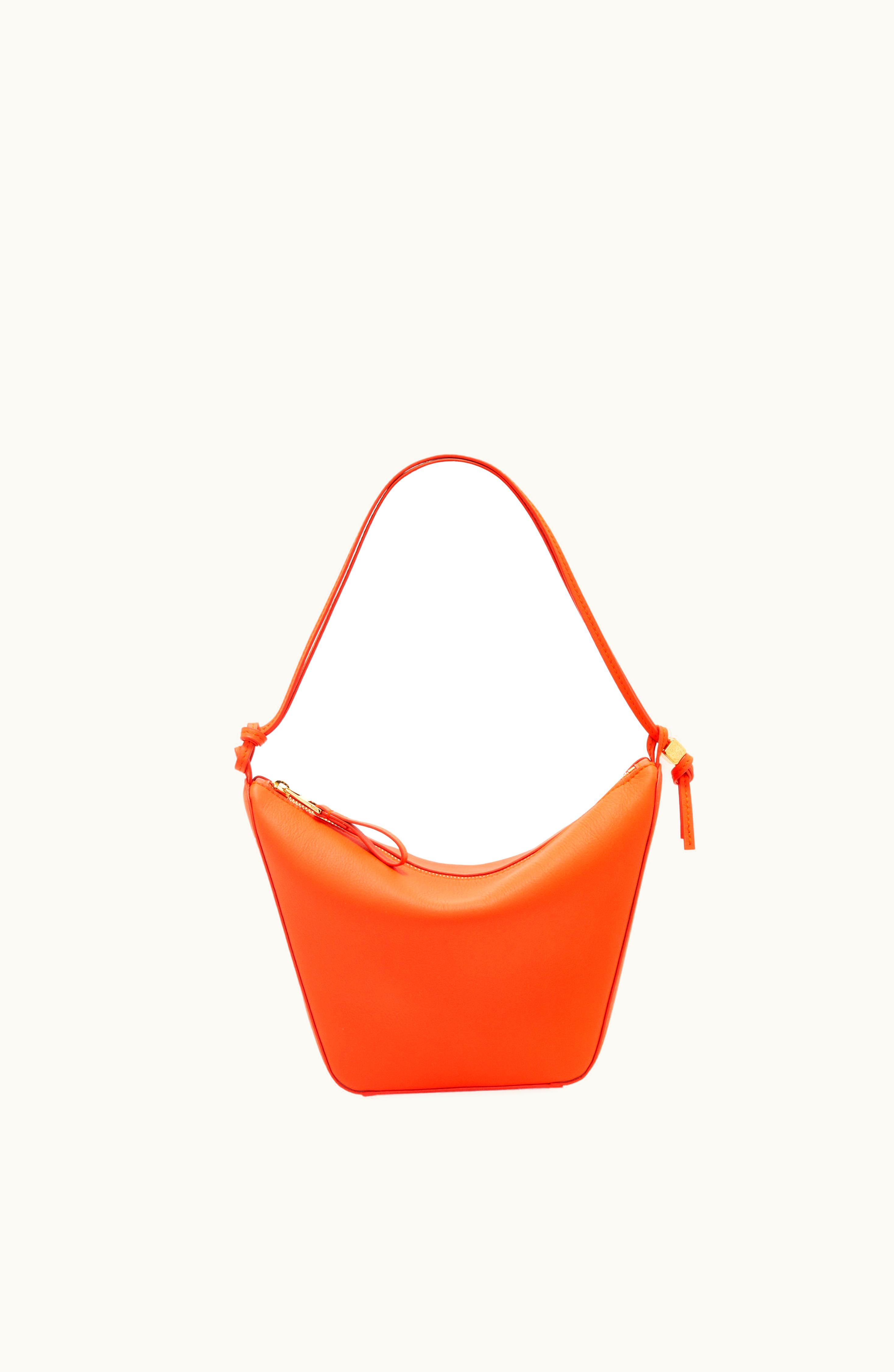 Loewe Loewe Mini Hammock Hobo Bag In Classic Calfskin Vivid Orange