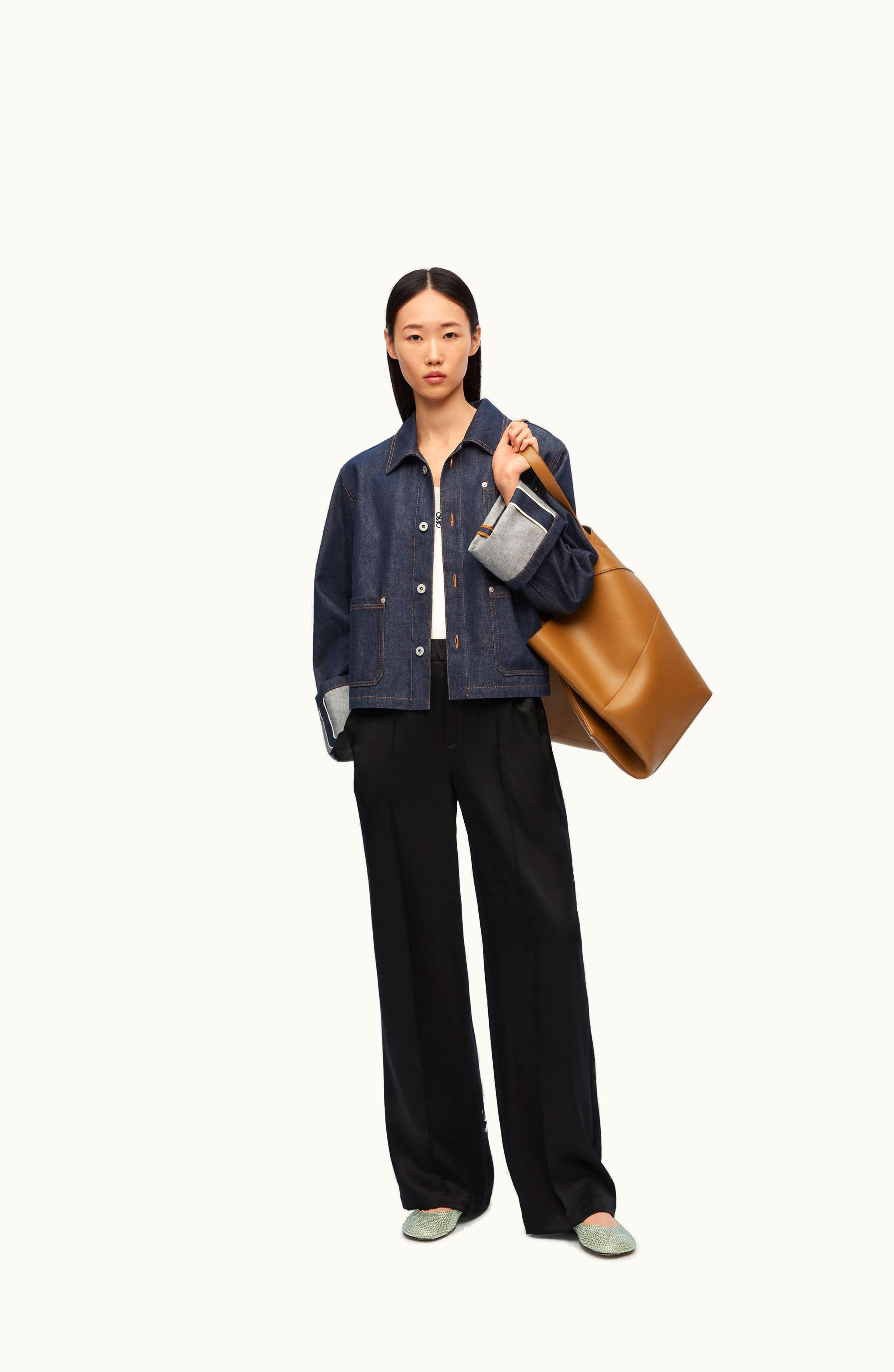 Loewe Loewe Fisherman turn-up Jacket In Denim Raw Denim
