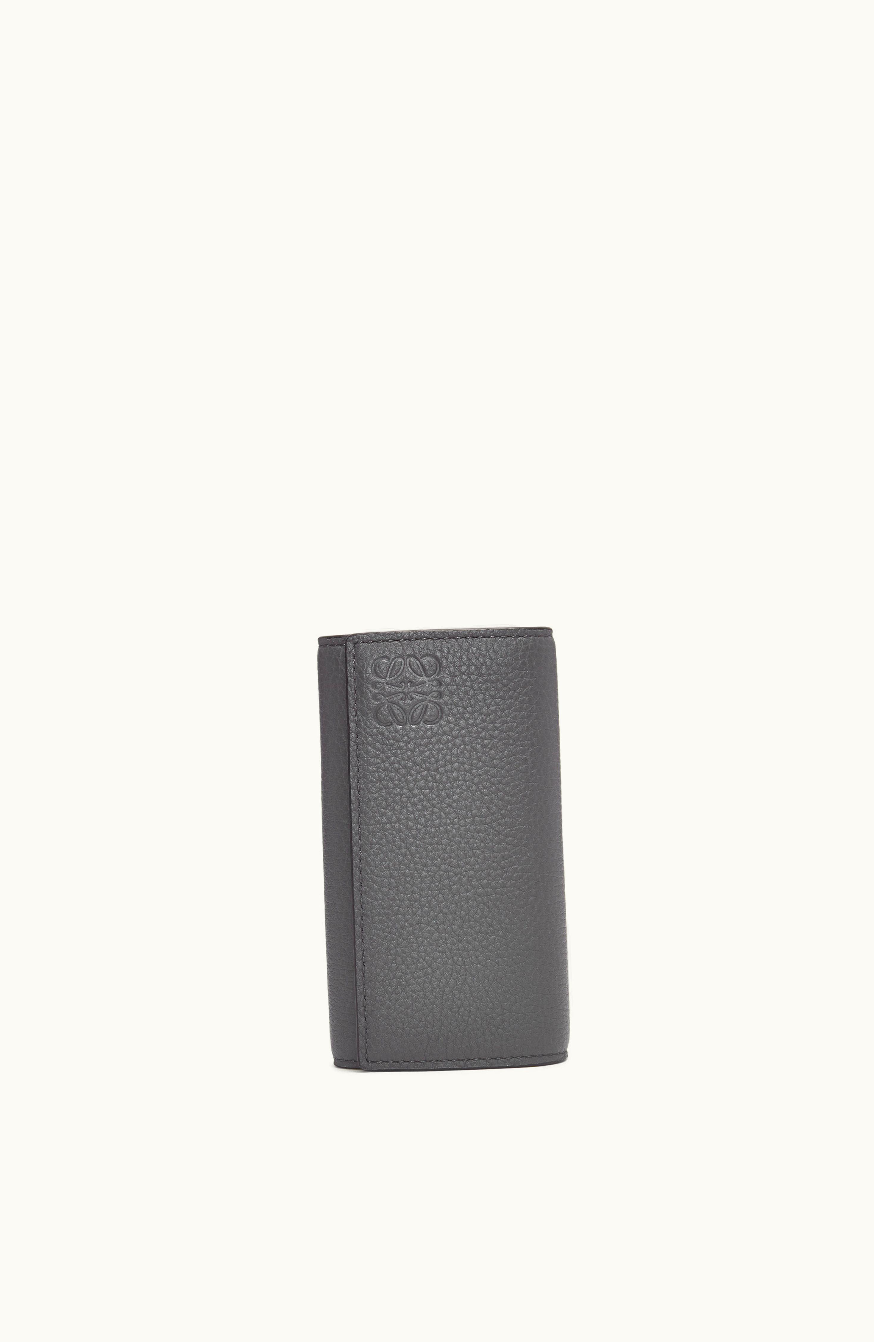Loewe Loewe Key Case In Soft Grained Calfskin Anthracite