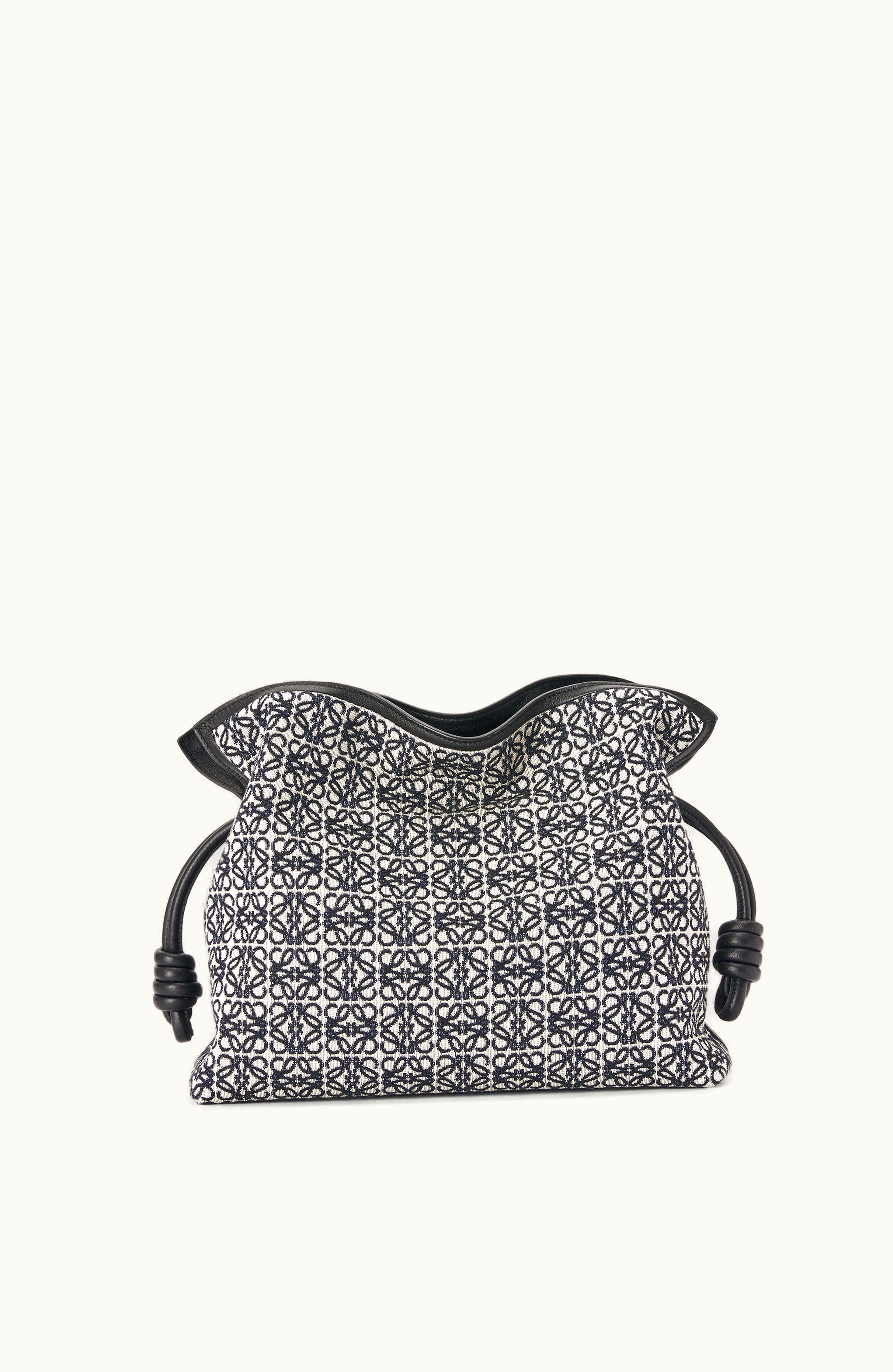 Loewe Loewe Flamenco Clutch In Anagram Jacquard And Calfskin Navy / Black