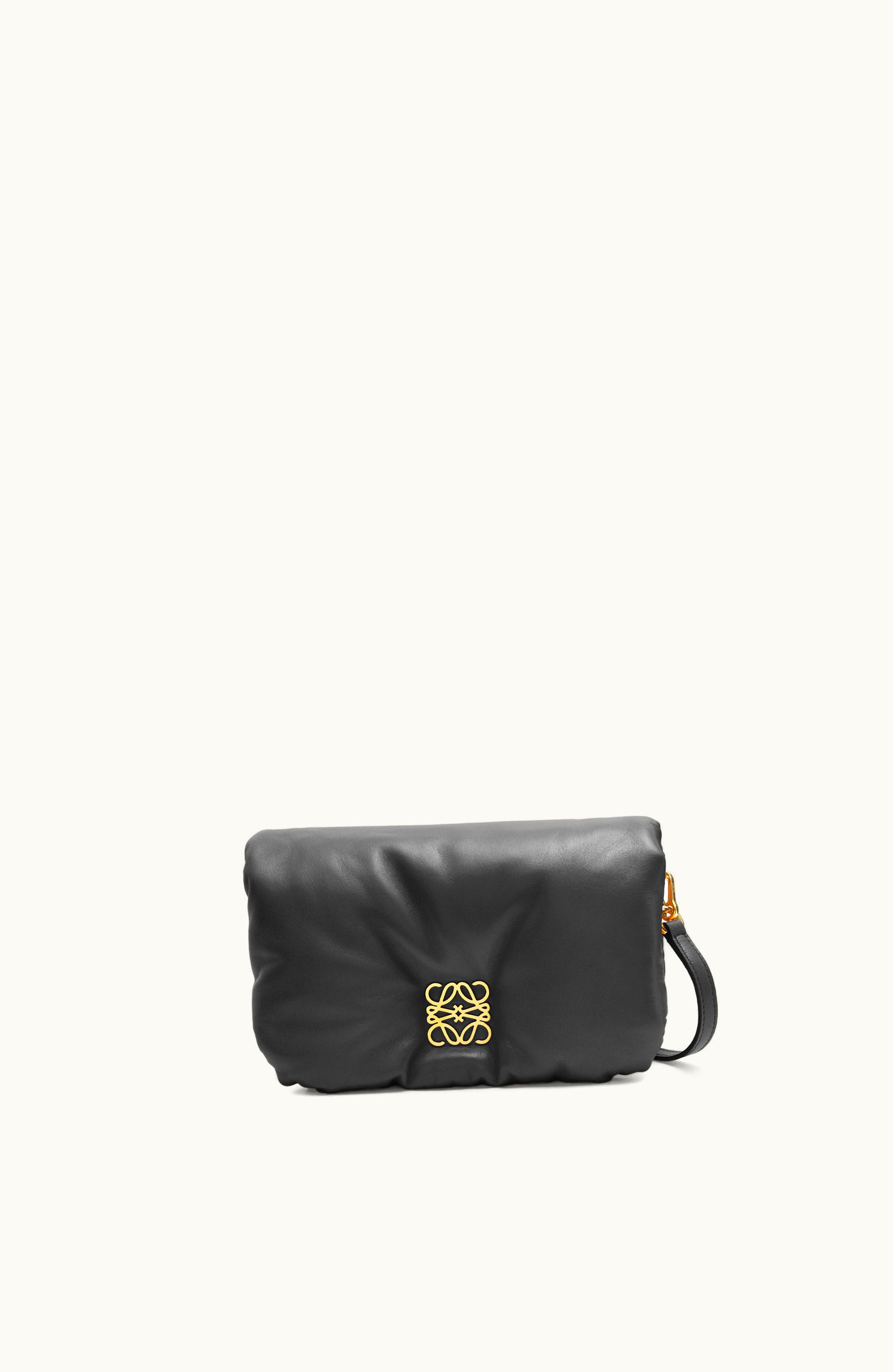 Loewe Loewe Mini Puffer Goya Bag In Shiny Nappa Lambskin Black