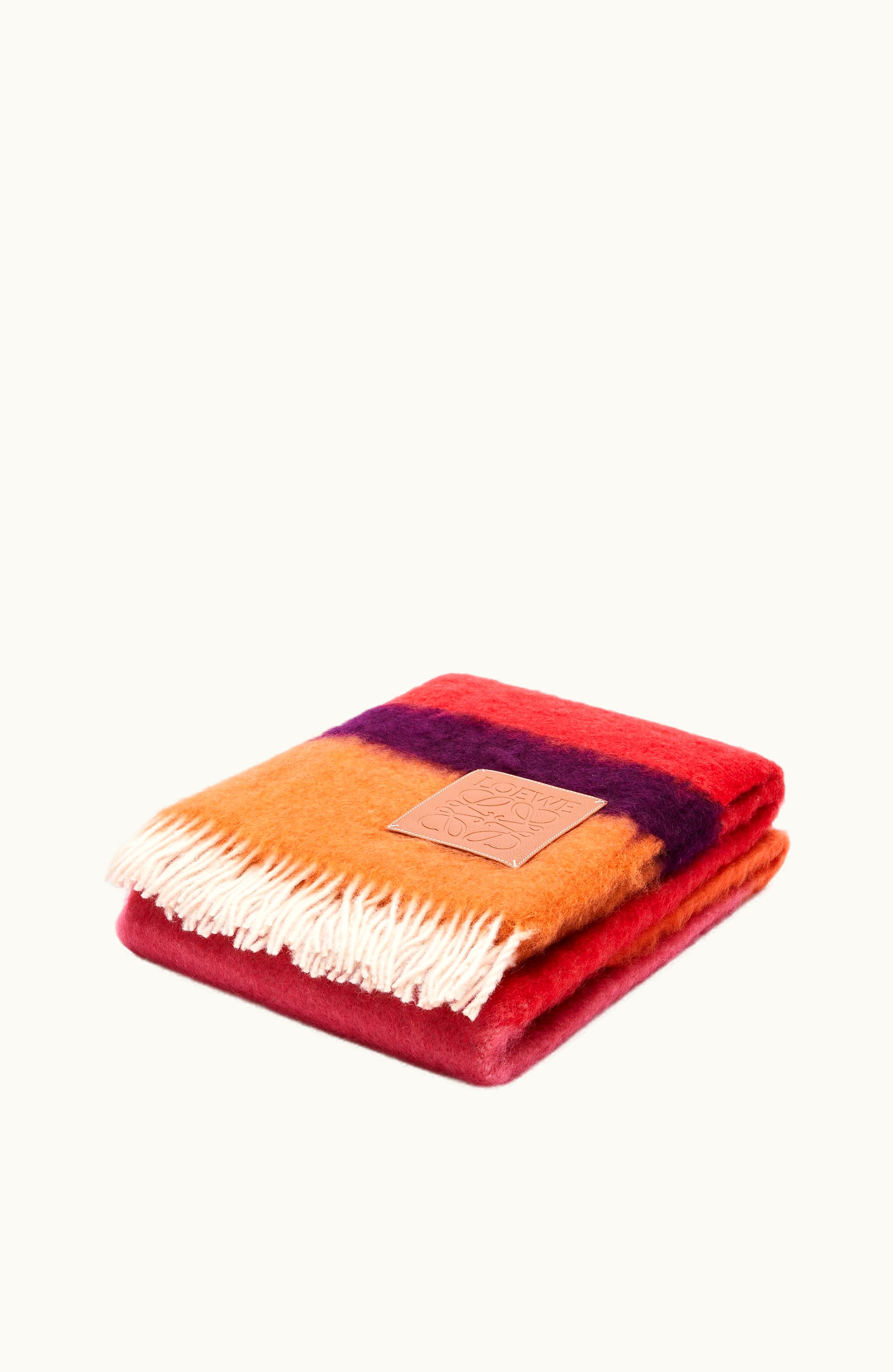 Loewe Loewe Blanket In Mohair And Wool Red / Multicolour