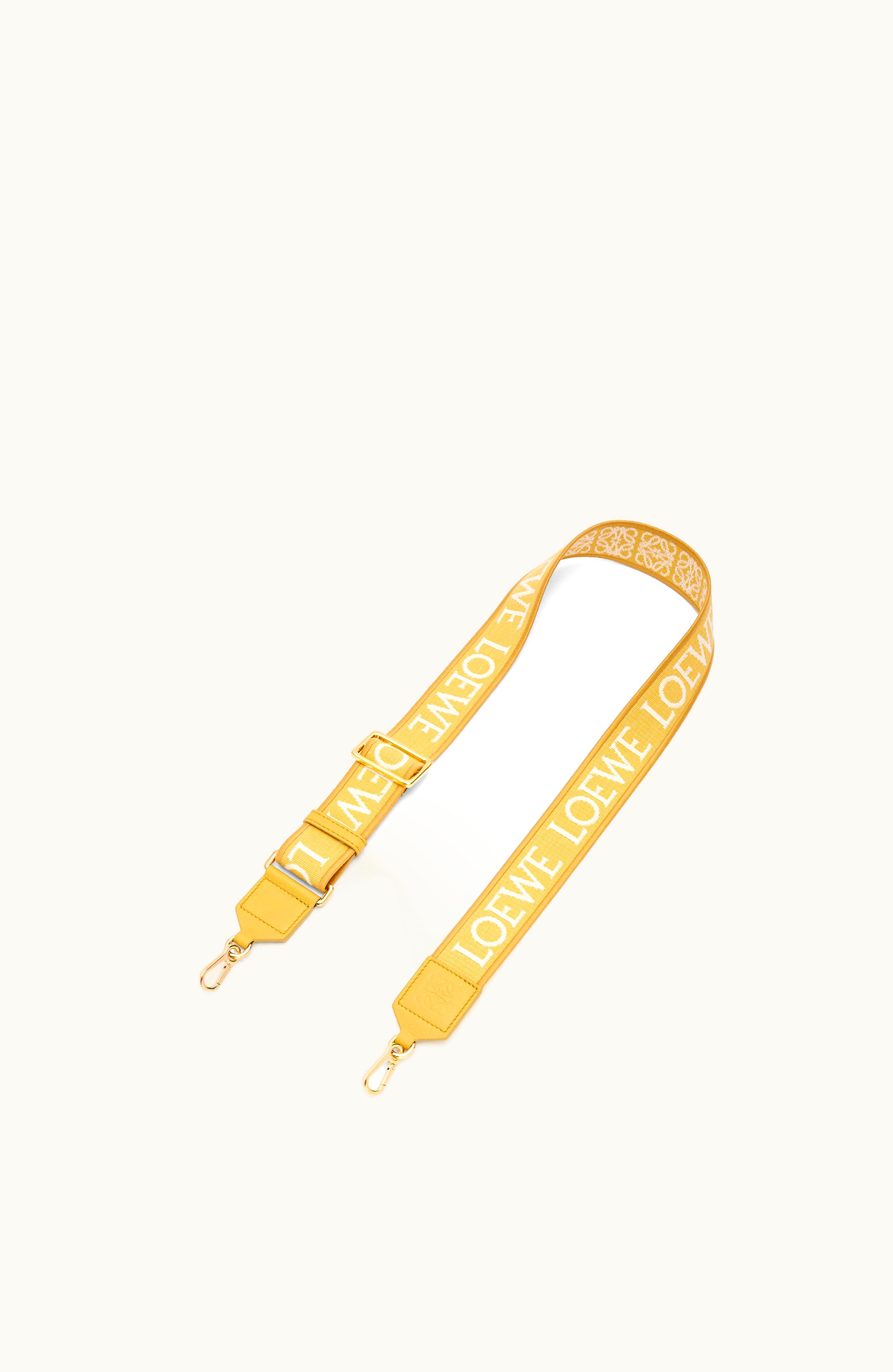 Loewe Loewe Anagram Strap In Jacquard And Calfskin Dark Yellow
