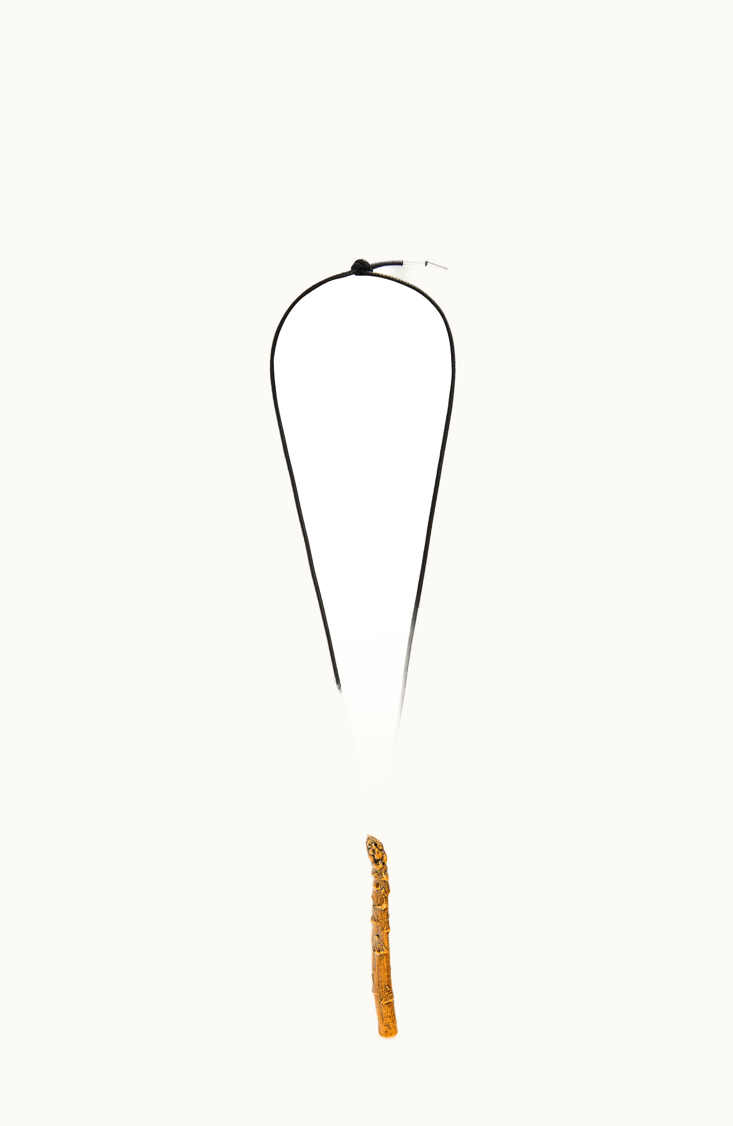 Loewe Loewe Asparagus Pendant In Calfskin And Brass Bronze