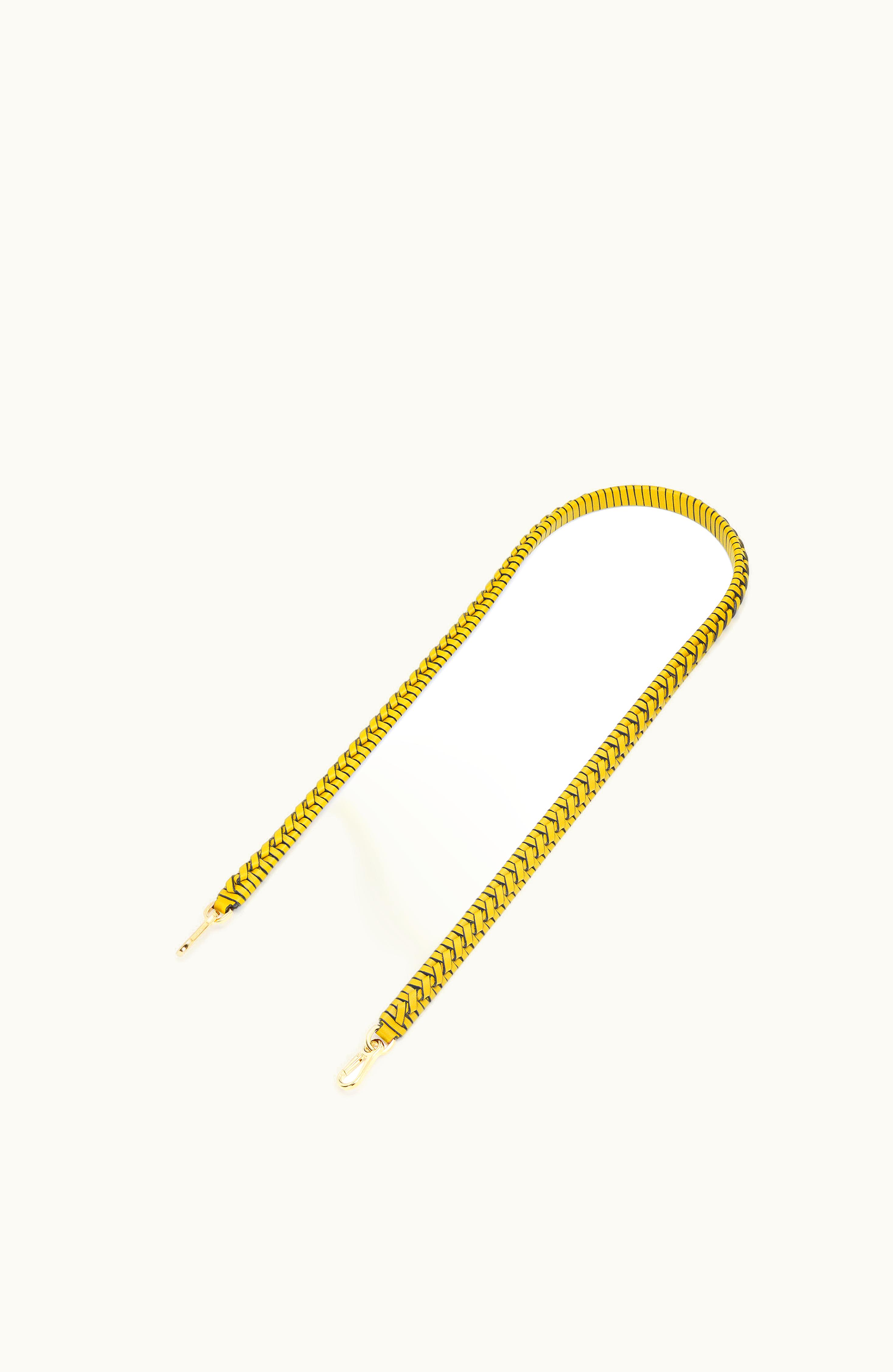 Loewe Loewe Woven Spiral Strap In Classic Calfskin Yellow