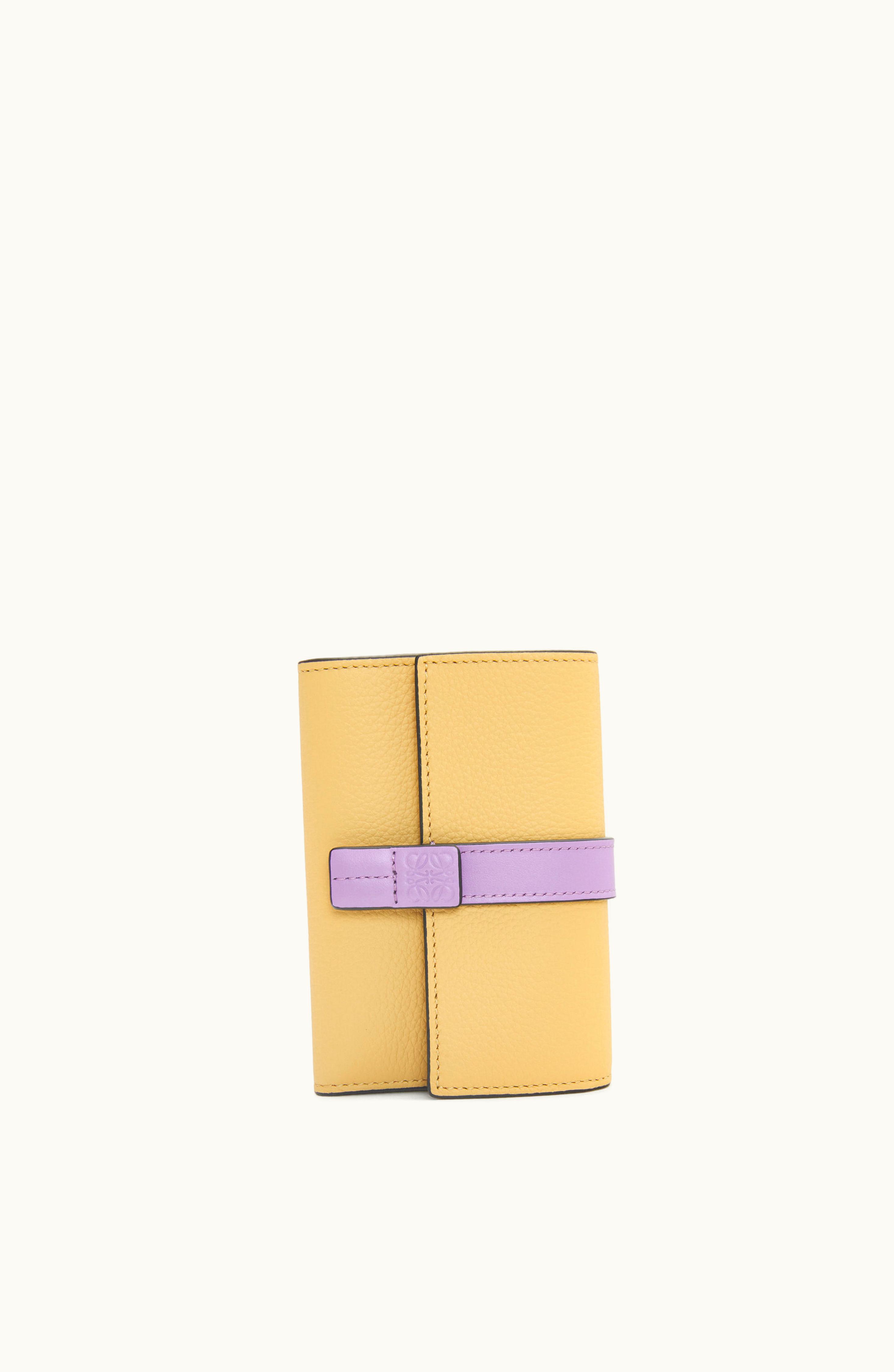 Loewe Loewe Small Vertical Wallet In Soft Grained Calfskin Dark Butter / Mauve