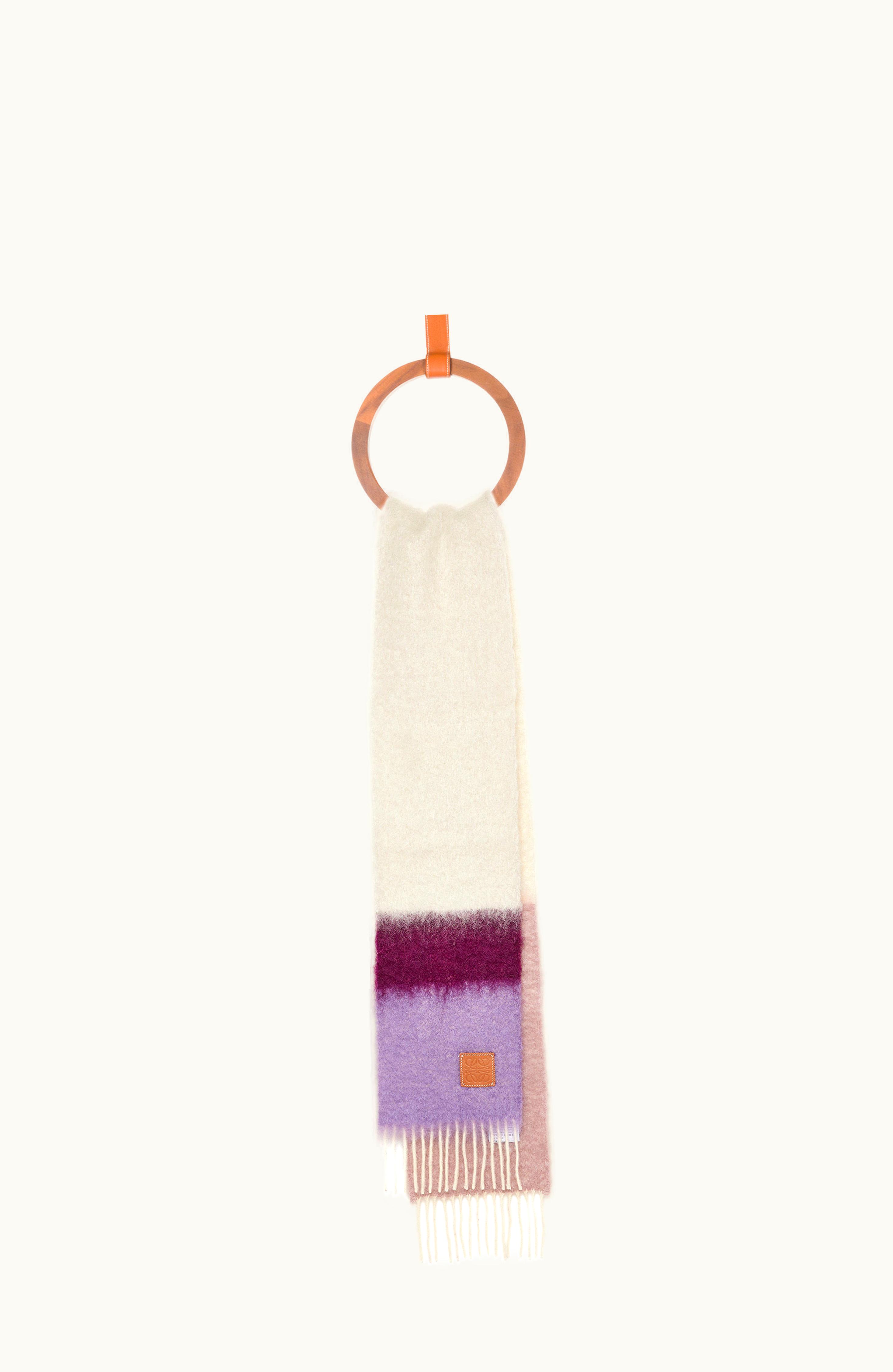 Loewe Loewe Scarf In Mohair And Wool Purple / Multicolor