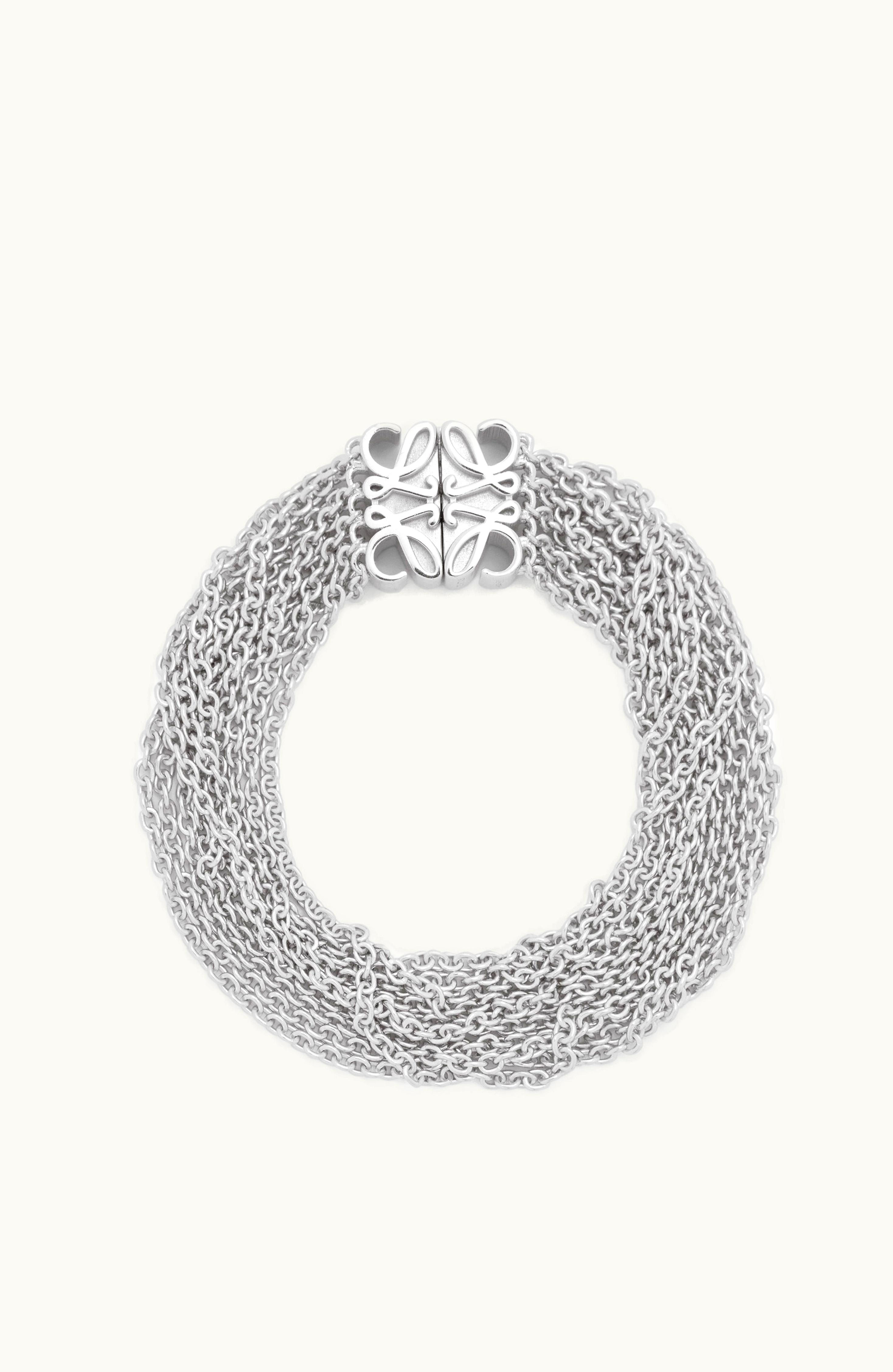 Loewe Loewe Anagram Fringe Bracelet In Sterling Silver Silver