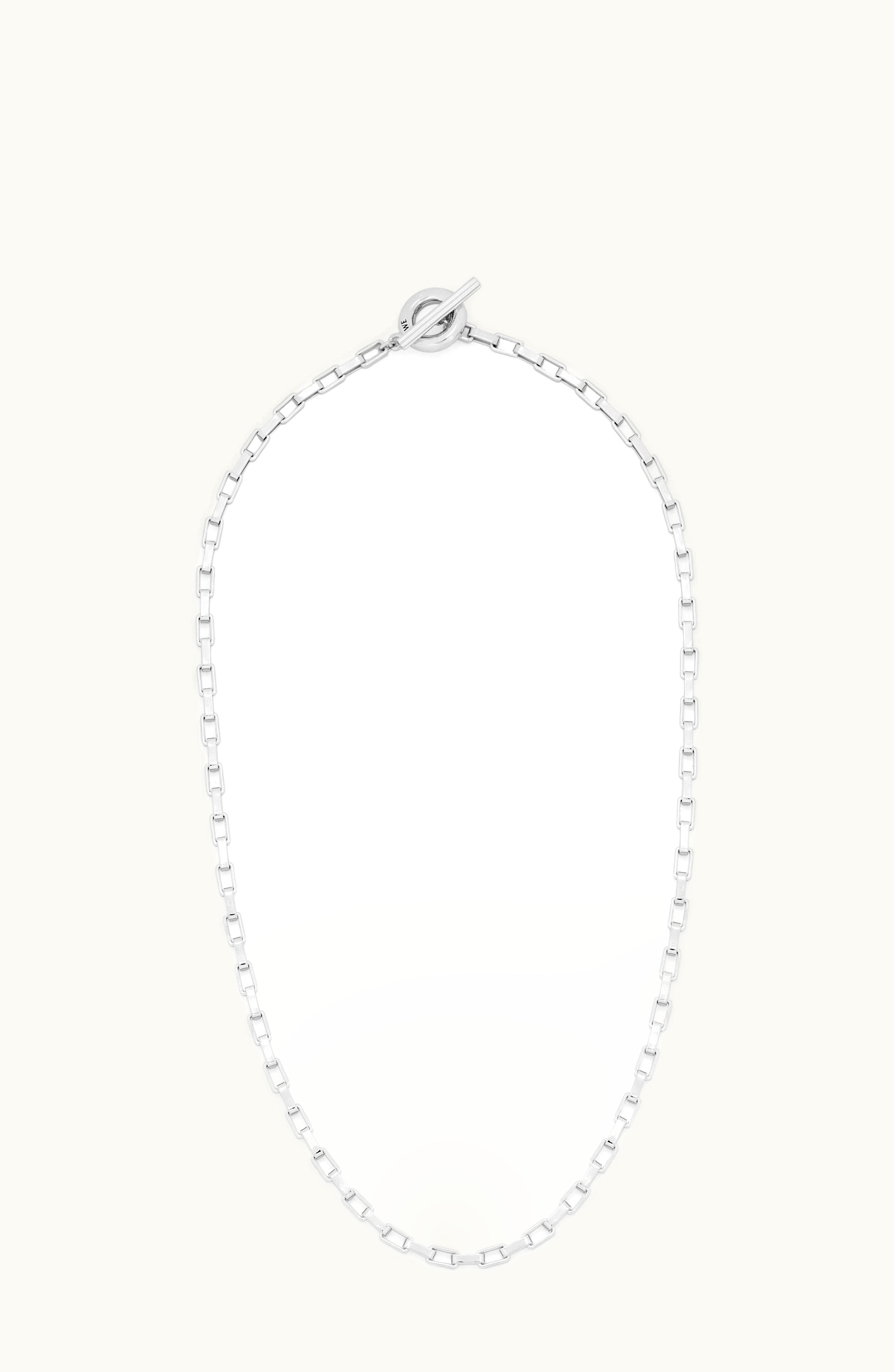 Loewe Loewe Rectangle Link Chain Necklace In Sterling Silver Silver