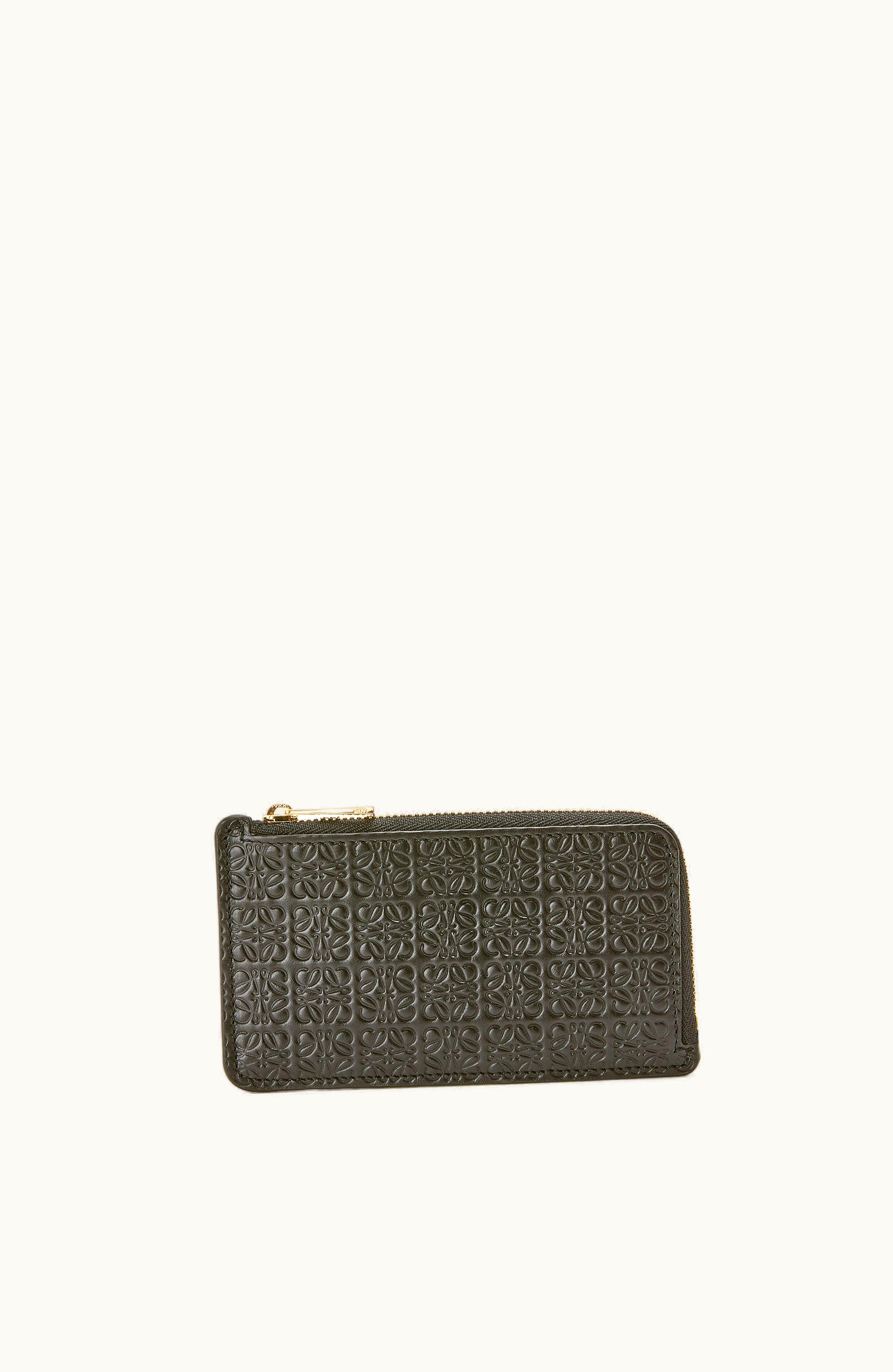 Loewe Loewe Repeat Coin Cardholder In Embossed Silk Calfskin Black
