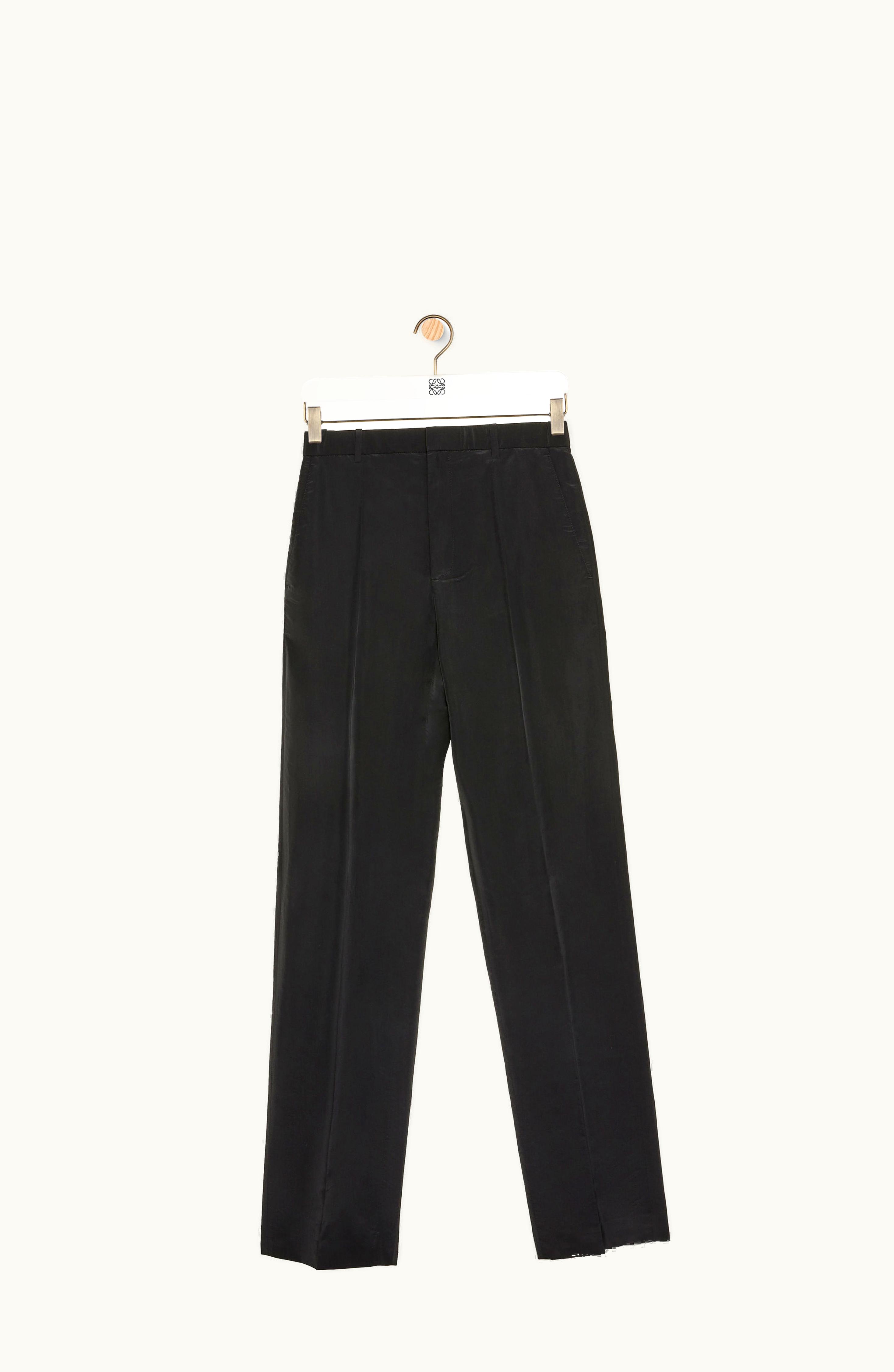 Loewe Loewe Tailored Trousers In Silk And Nylon Black