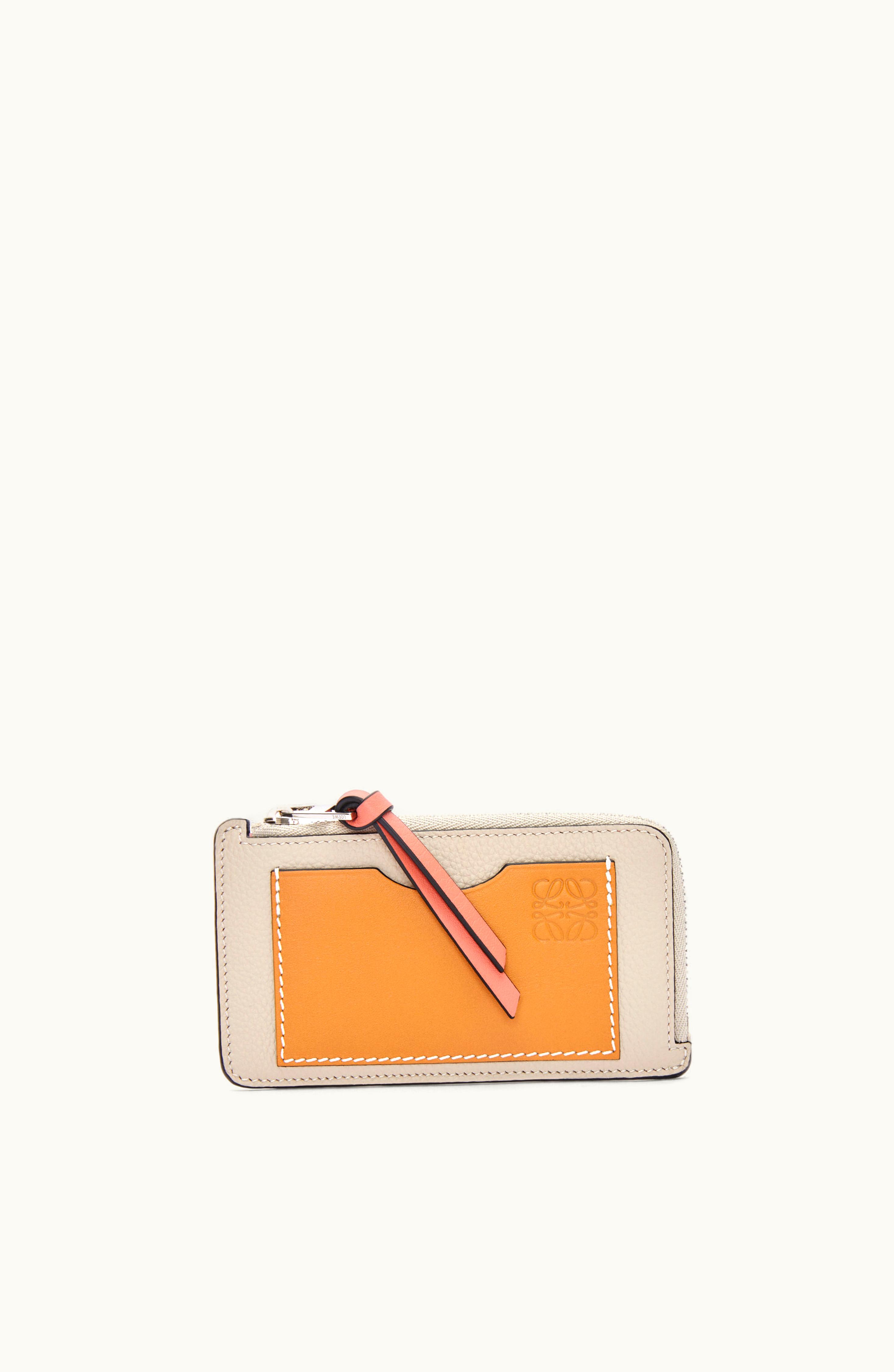 Loewe Loewe Coin Cardholder In Soft Grained Calfskin Light Oat / Honey
