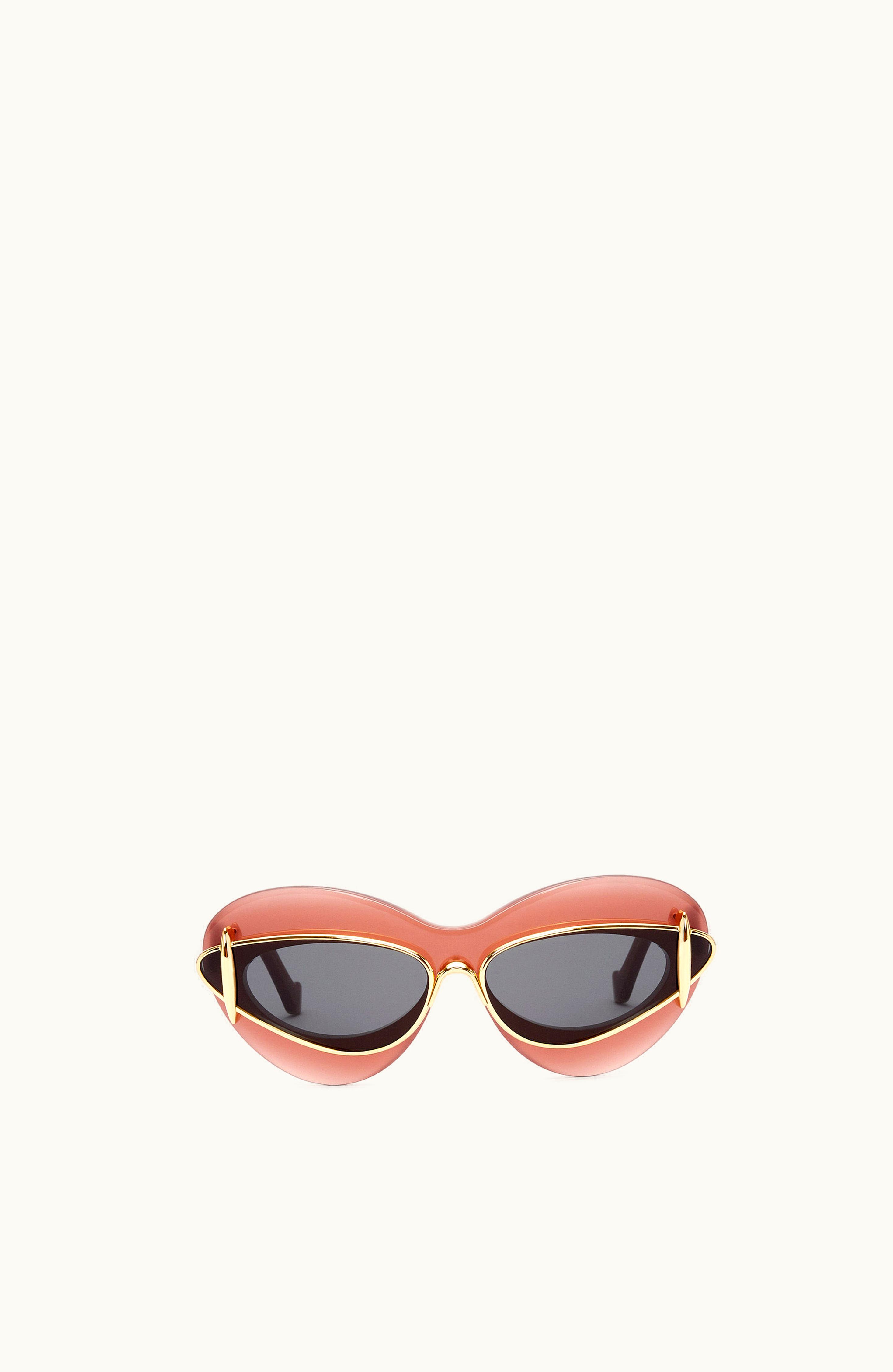 Loewe Loewe Cateye Double Frame Sunglasses In Acetate And Metal Wine / Rust Color