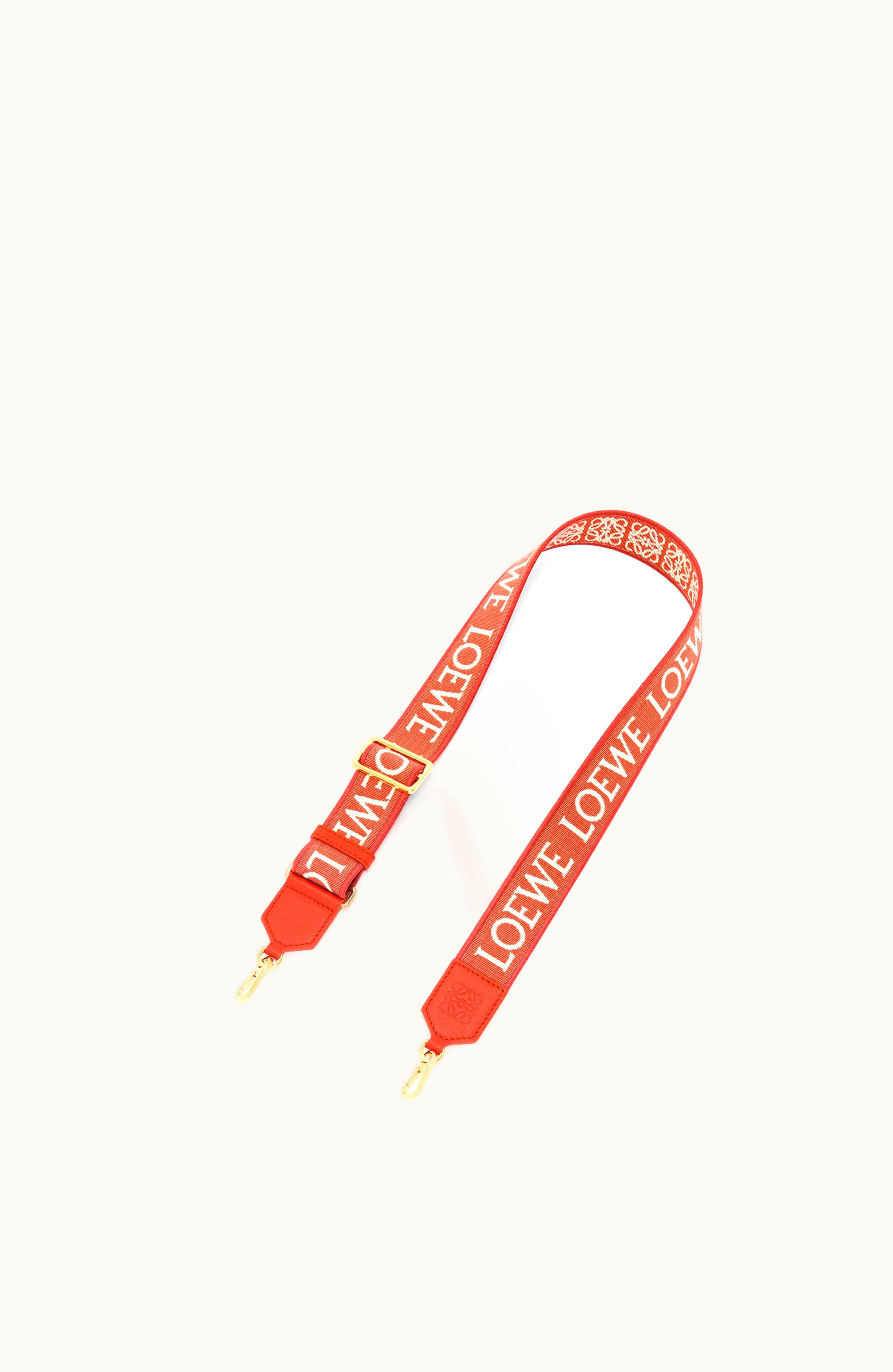 Loewe Loewe Anagram Strap In Jacquard And Calfskin Sunrise Orange