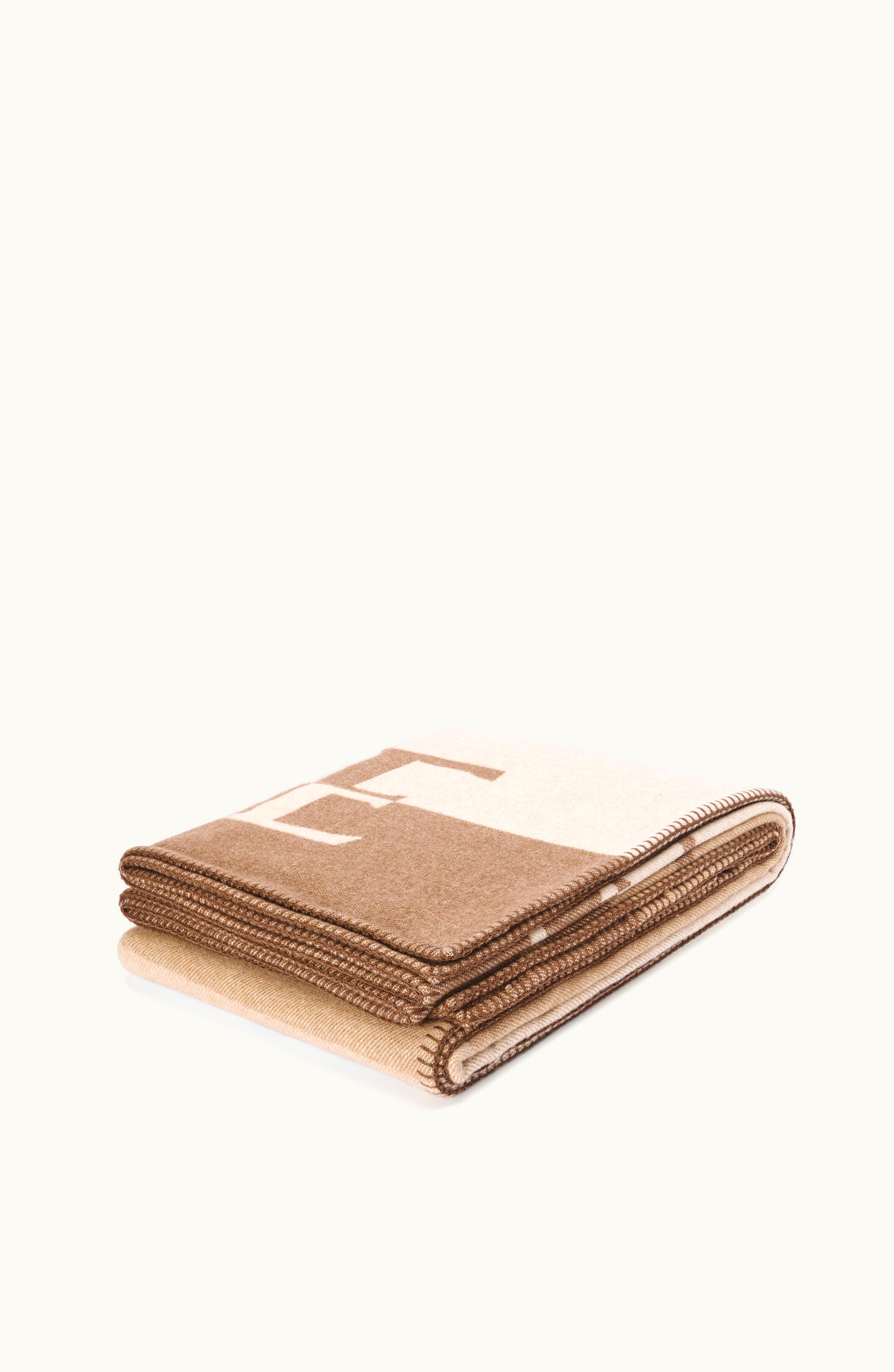 Loewe Loewe Blanket In Wool And Cashmere Brown / Multicolor