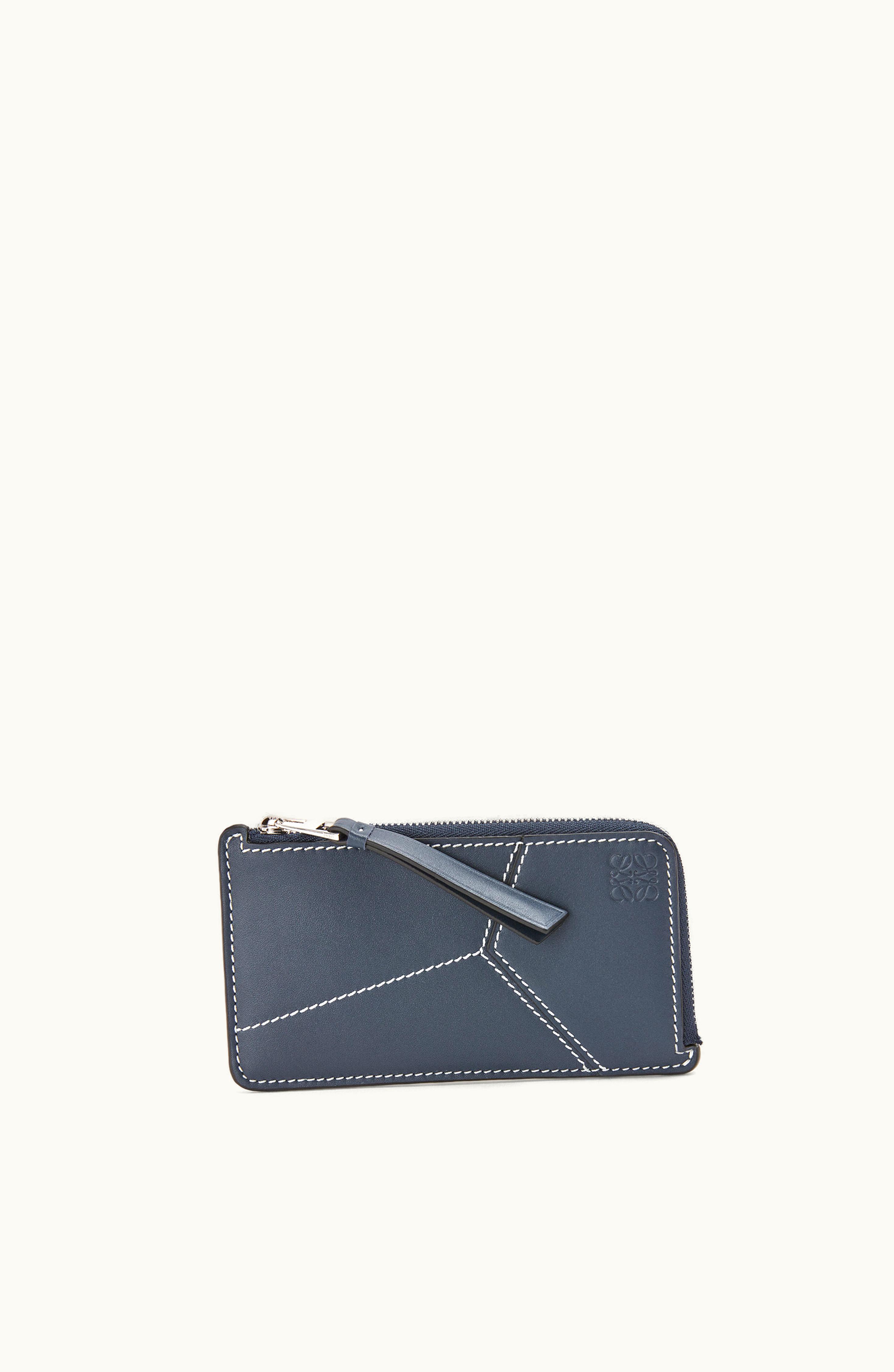 Loewe Loewe Puzzle Stitches Coin Cardholder In Smooth Calfskin Ocean