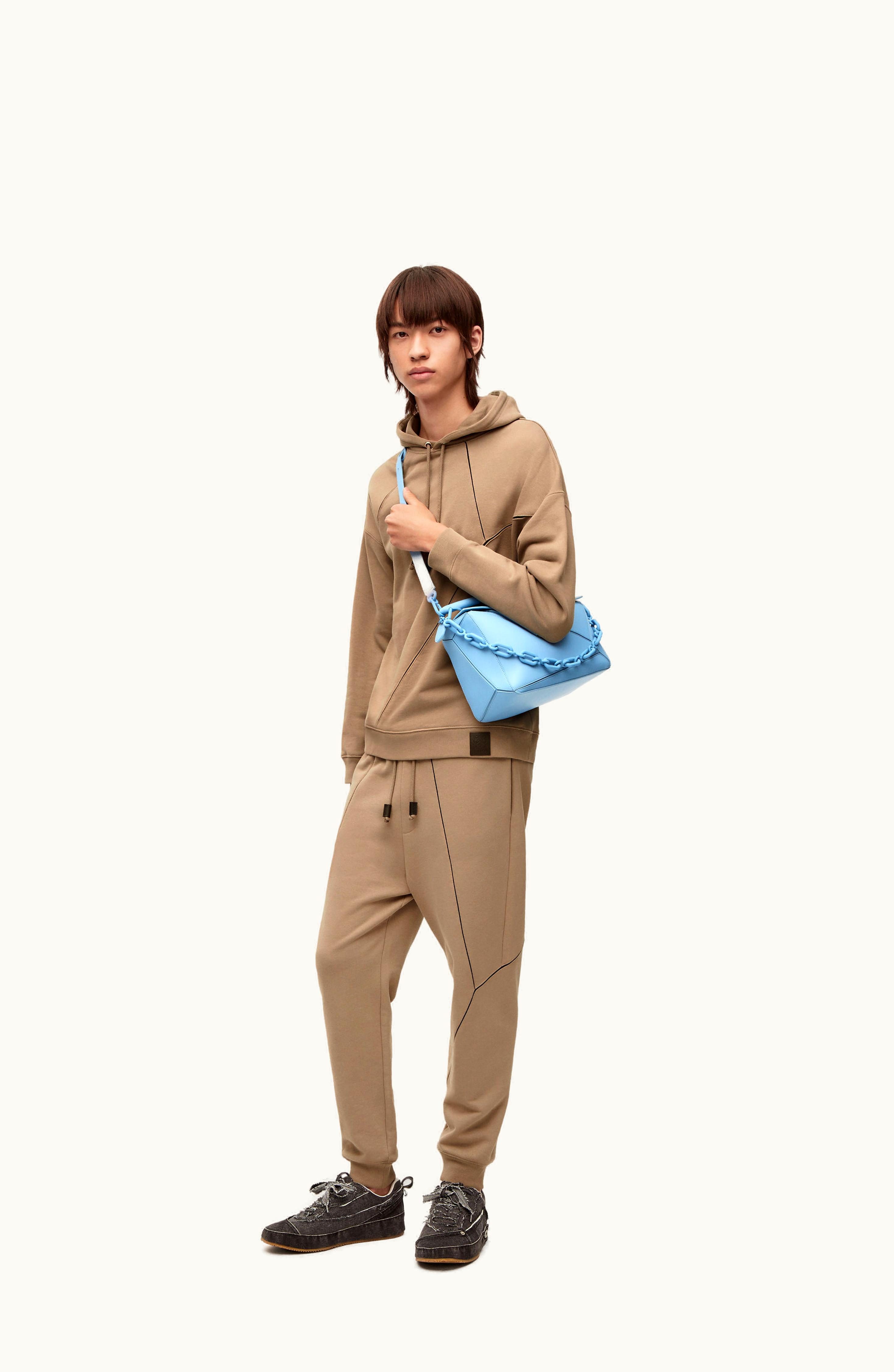 Loewe Loewe Puzzle Relaxed Fit Hoodie In Cotton Sand