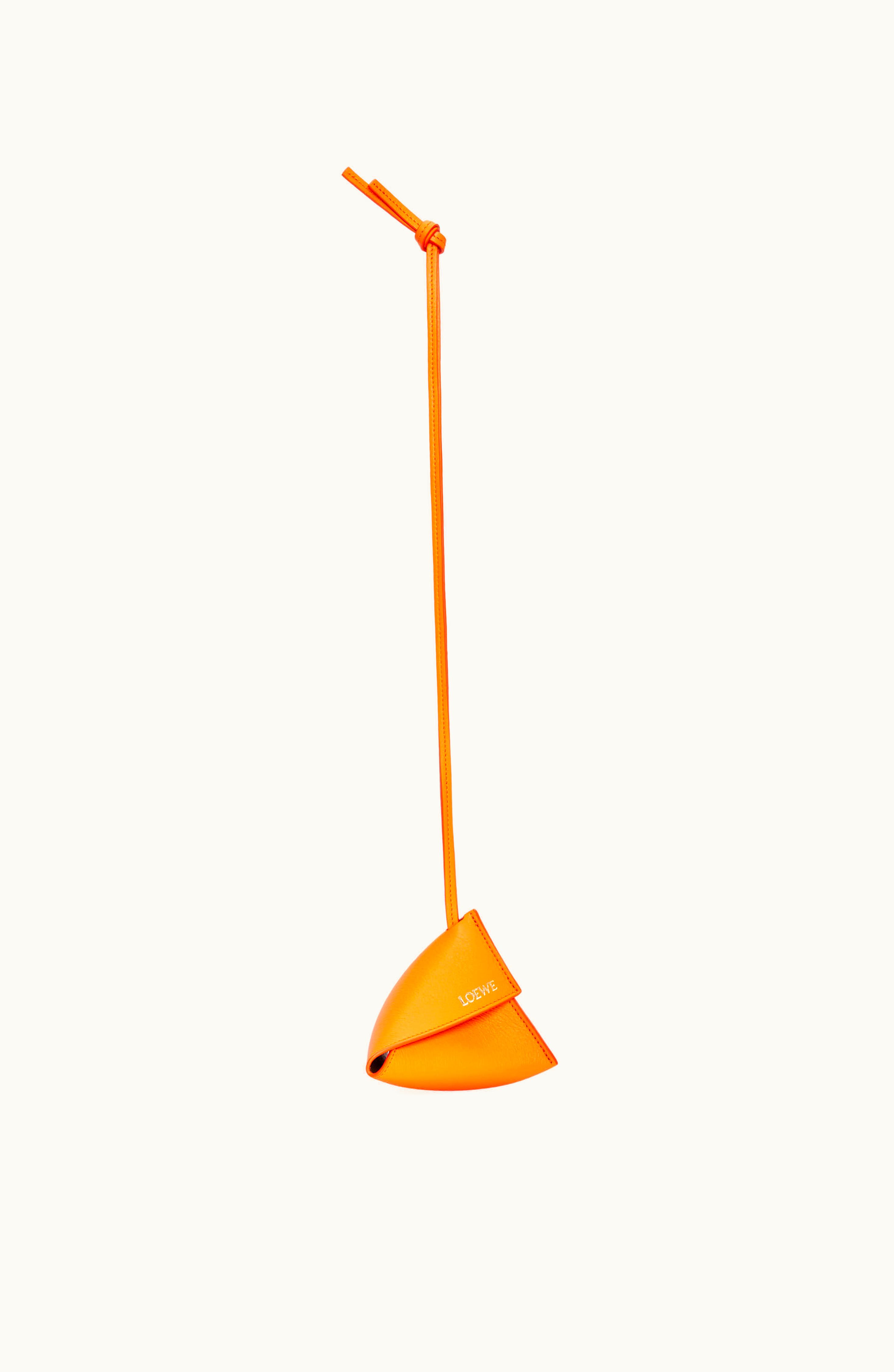 Loewe Loewe Puzzle Fold Charm In Classic Calfskin Bright Orange