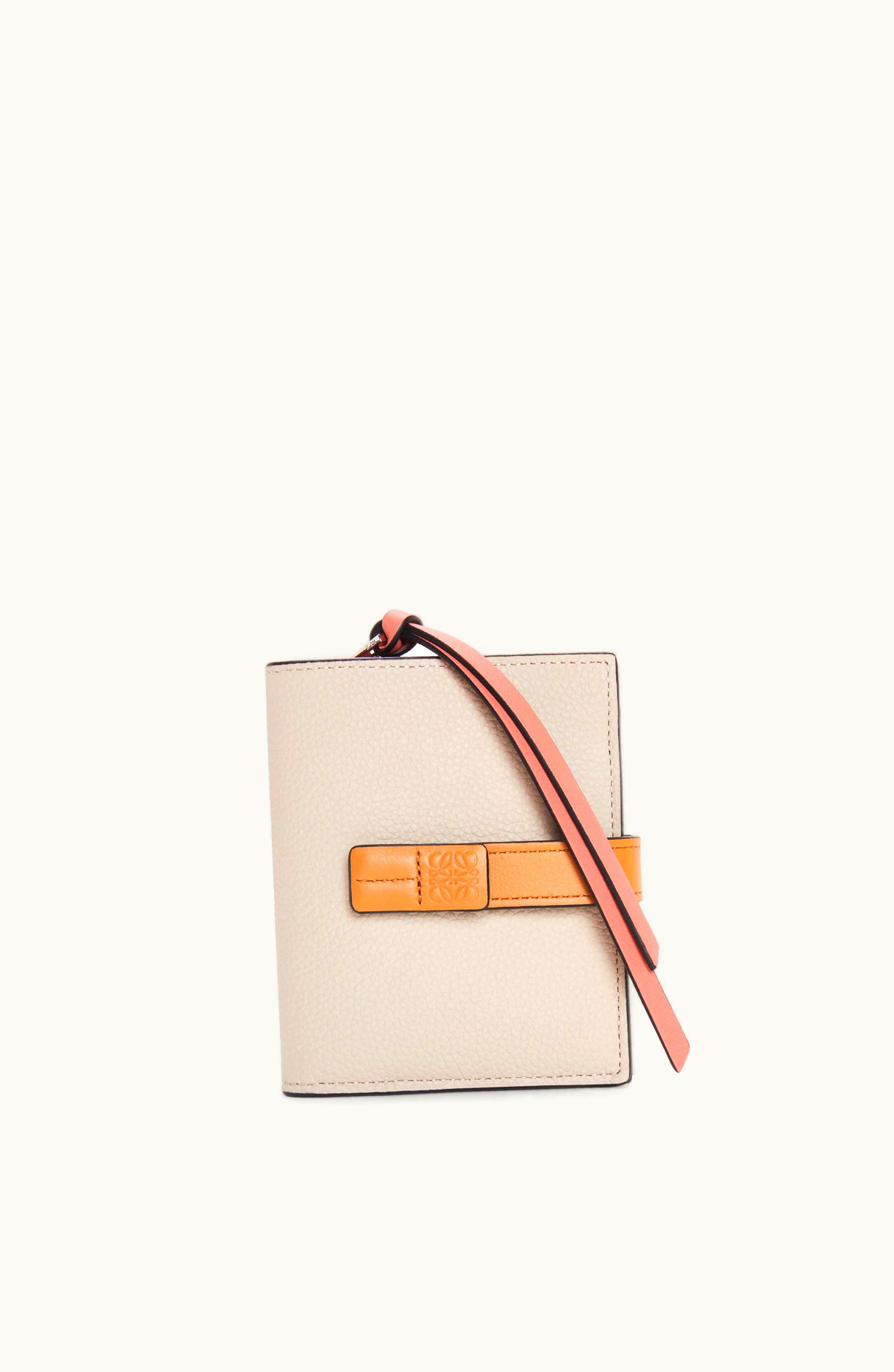 Loewe Loewe Compact Zip Wallet In Soft Grained Calfskin Light Oat / Honey