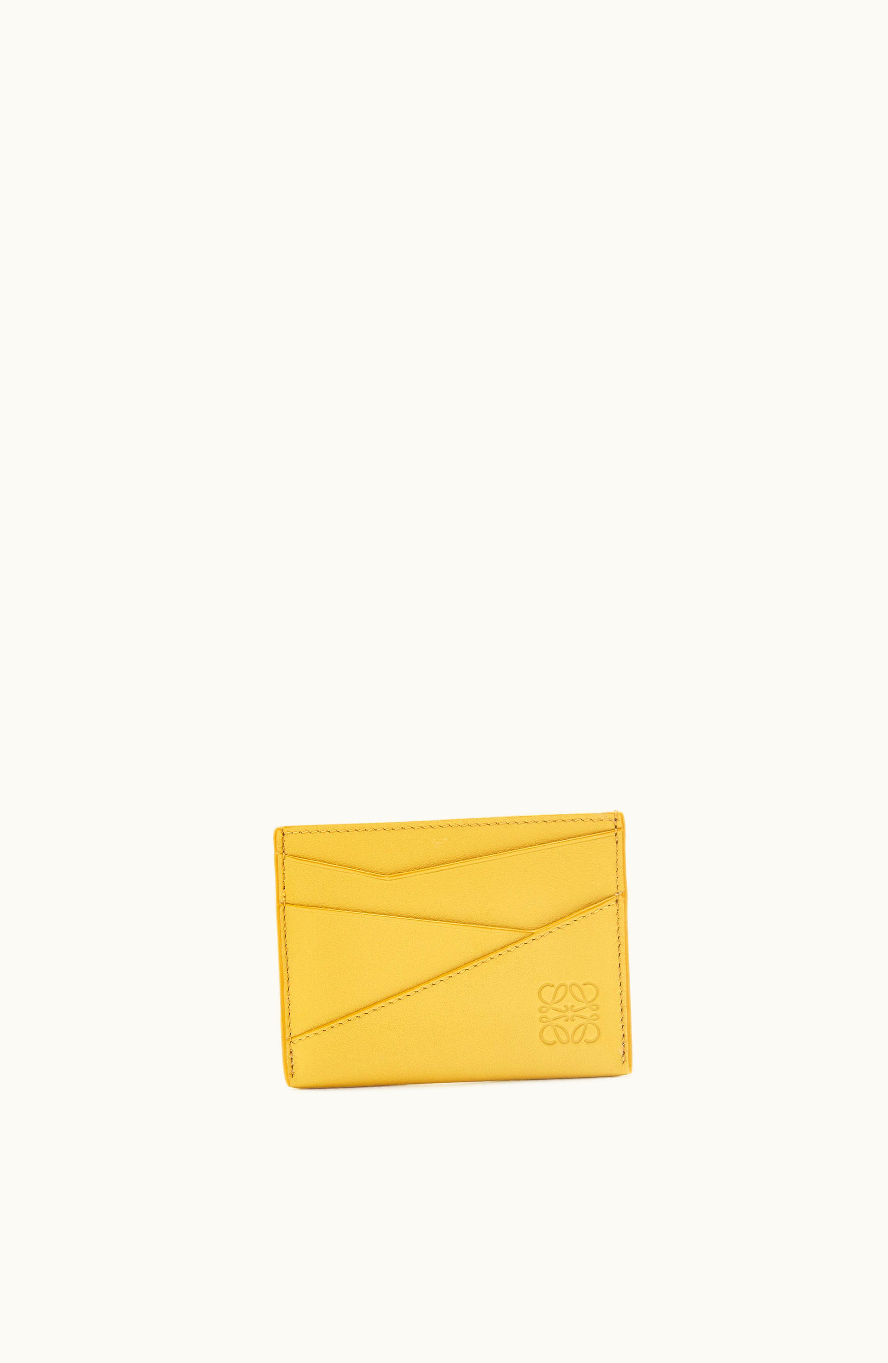 Loewe Loewe Puzzle Plain Cardholder In Classic Calfskin Bright Ochre