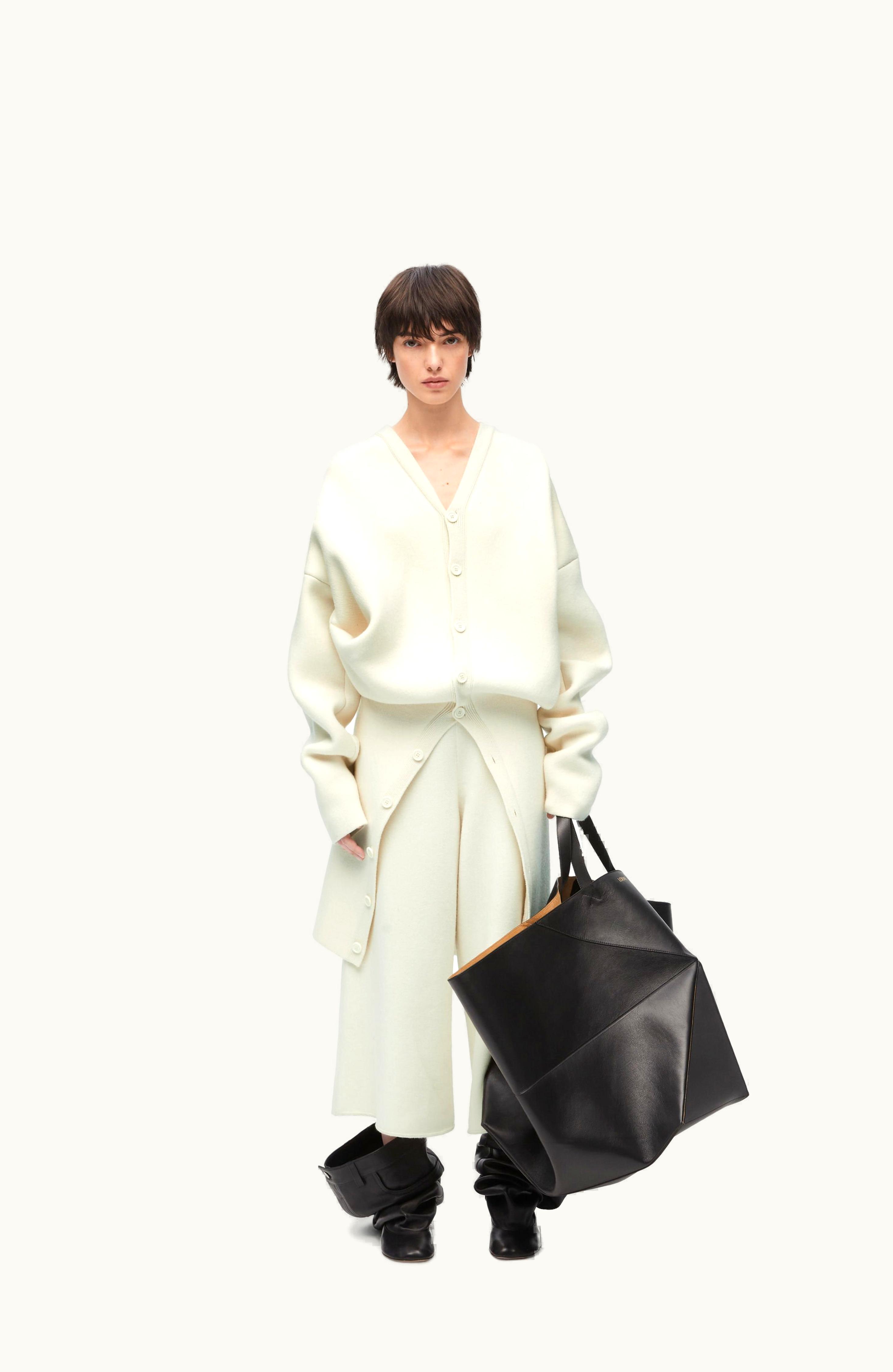 Loewe Loewe Draped Coat In Wool Blend Soft White