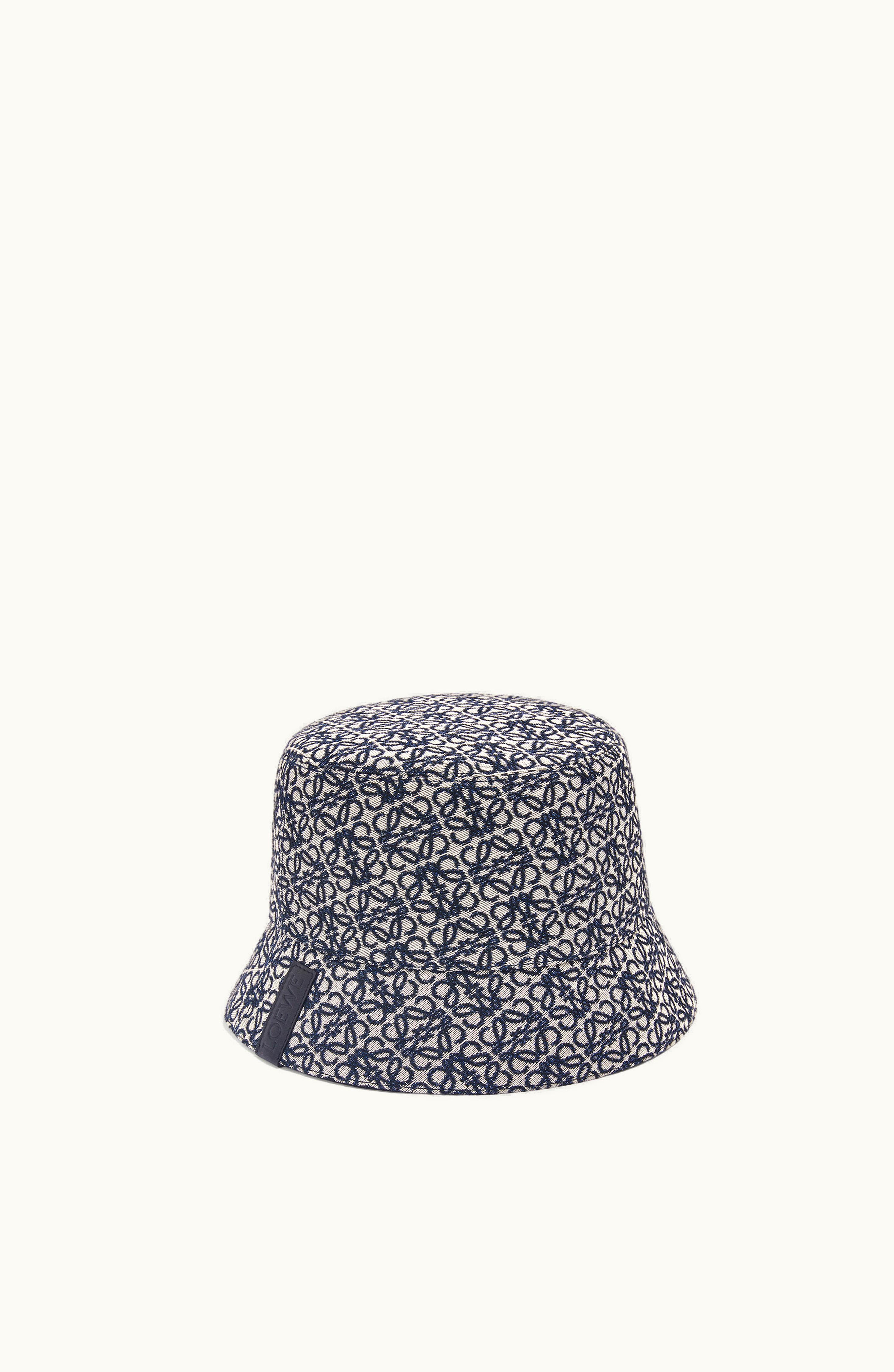 Loewe Loewe Reversible Bucket Hat In Anagram Jacquard And Nylon Navy / Black