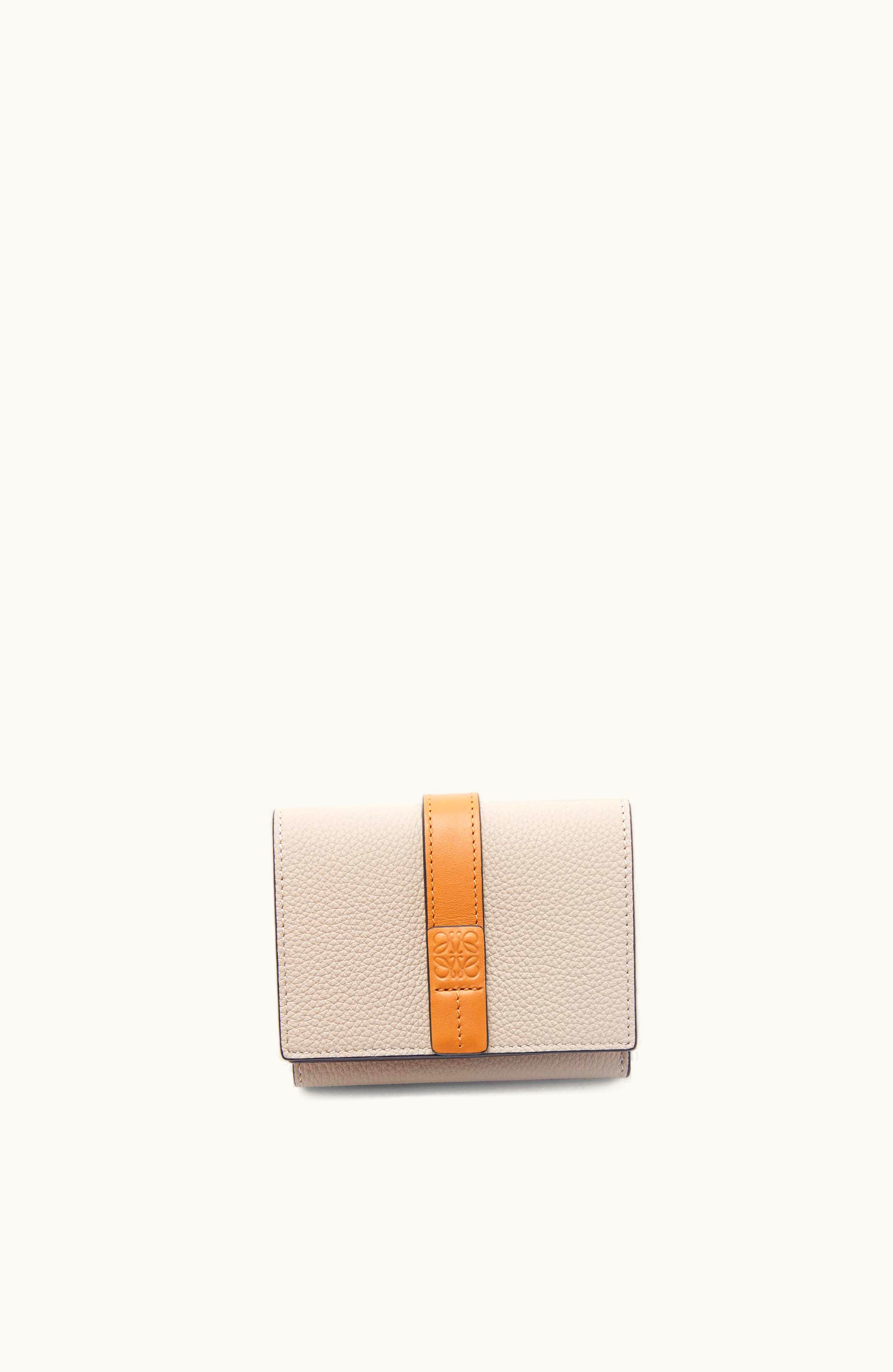 Loewe Loewe Trifold Wallet In Soft Grained Calfskin Light Oat / Honey