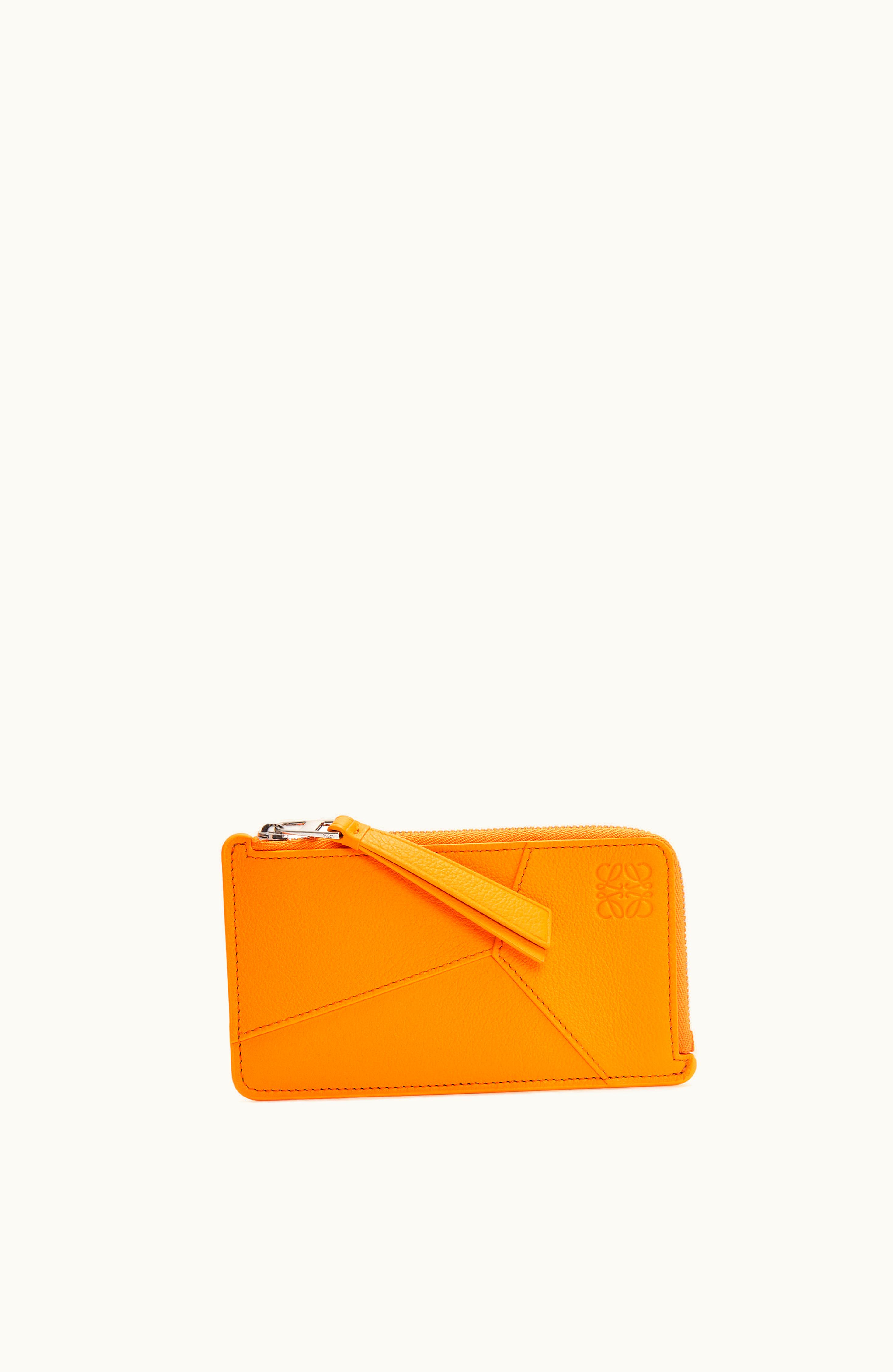 Loewe Loewe Puzzle Long Coin Cardholder In Classic Calfskin Bright Mandarin