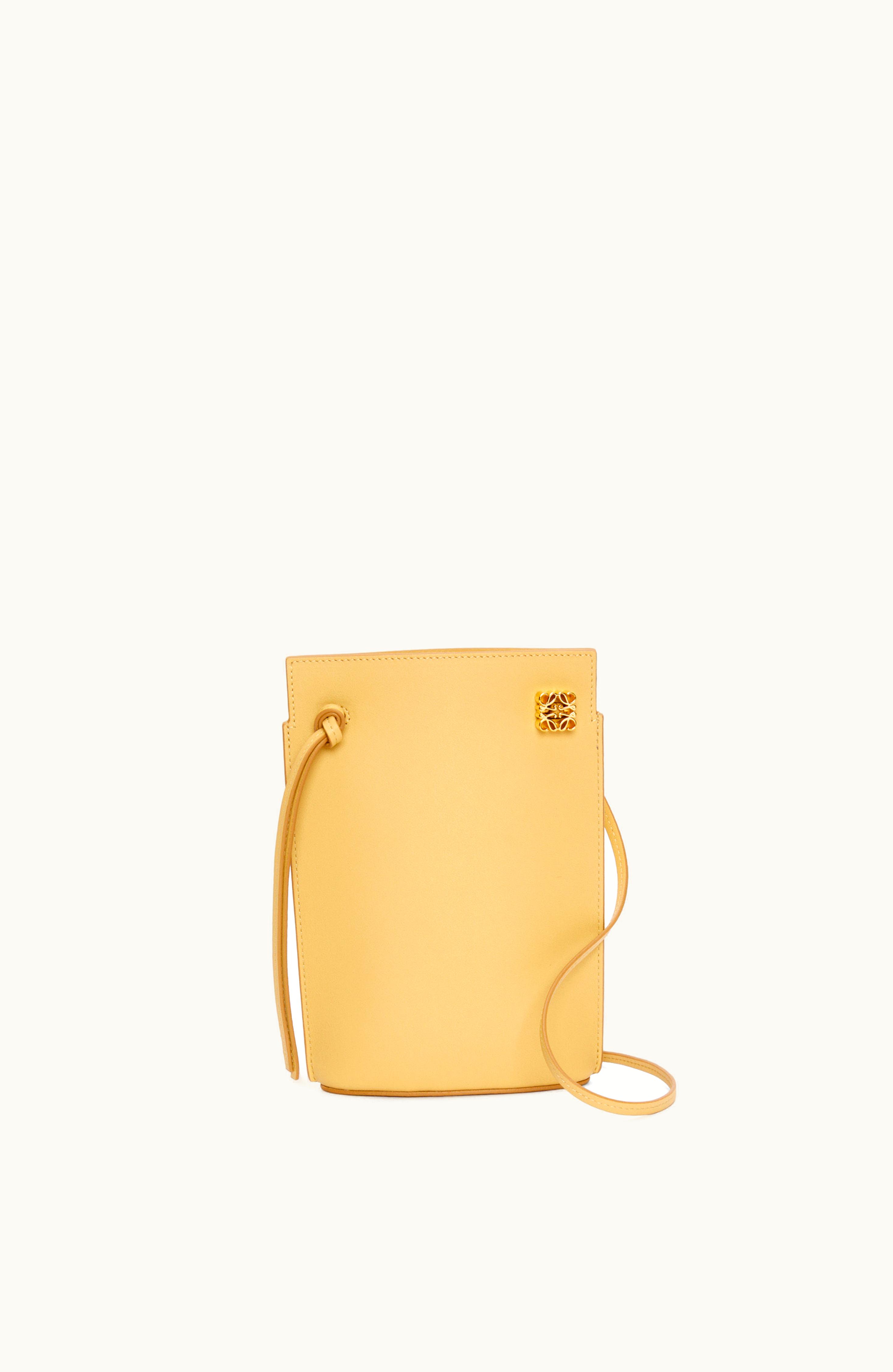 Loewe Loewe Dice Pocket In Classic Calfskin Dark Butter