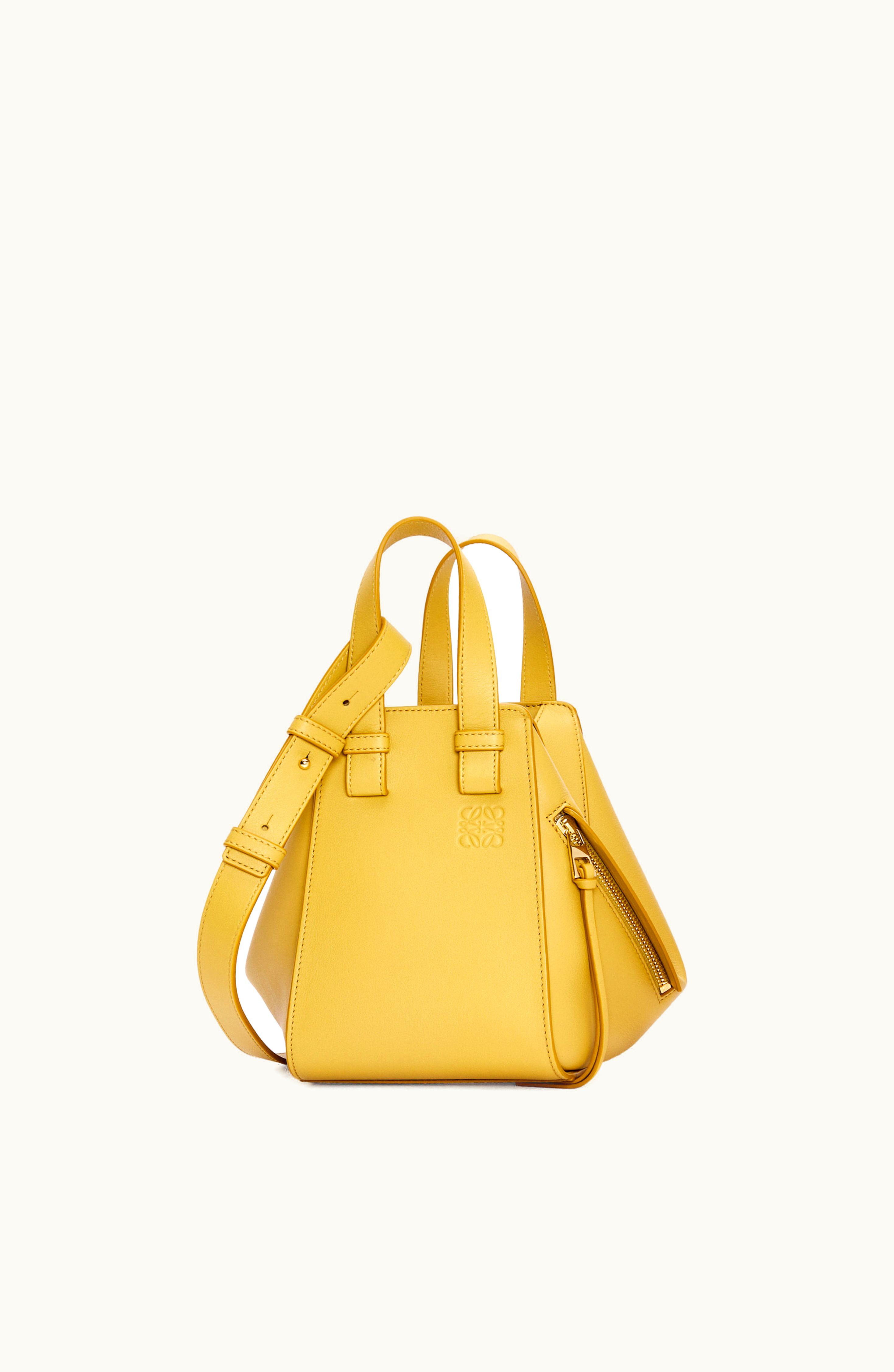 Loewe Loewe Compact Hammock Bag In Classic Calfskin Bright Ochre