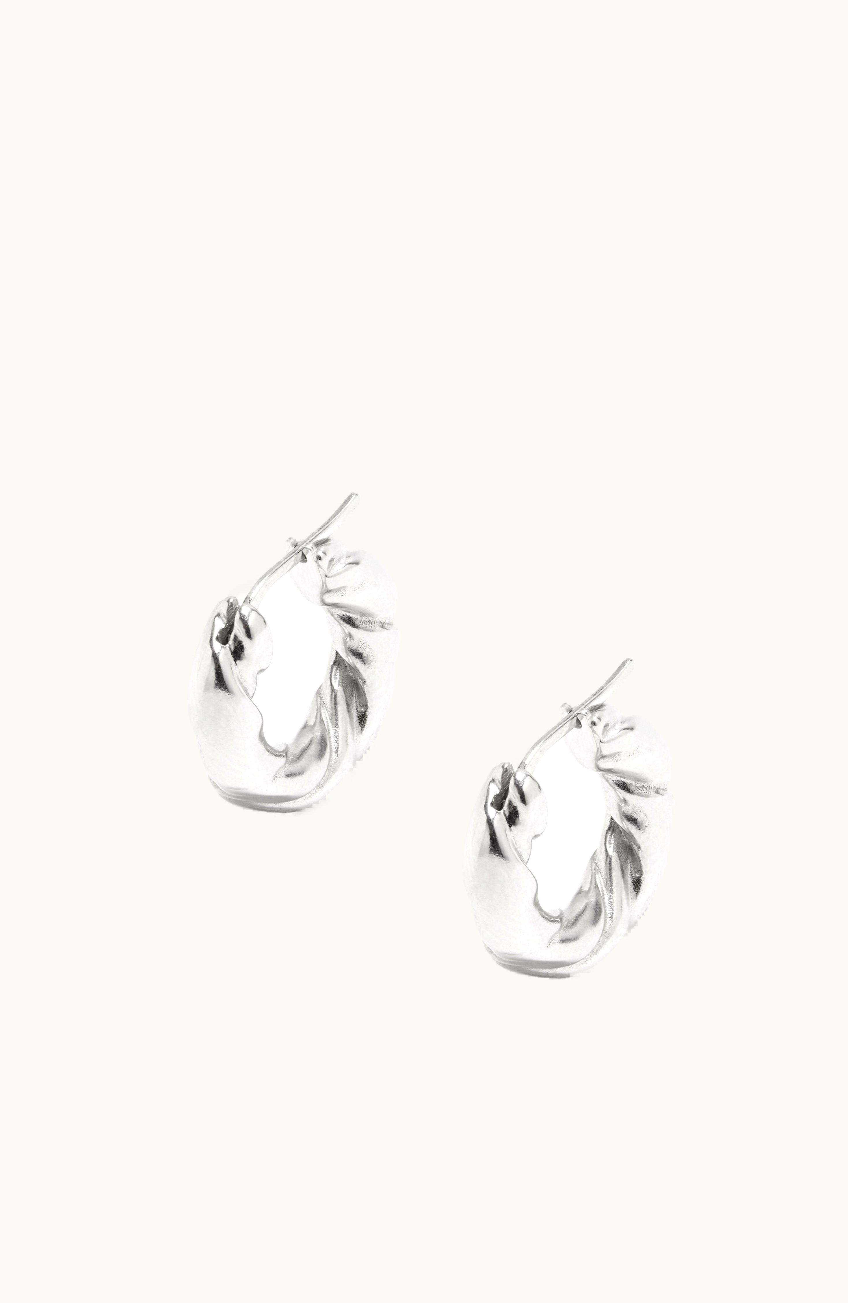 Loewe Loewe Nappa Twist Earrings In Sterling Silver Silver