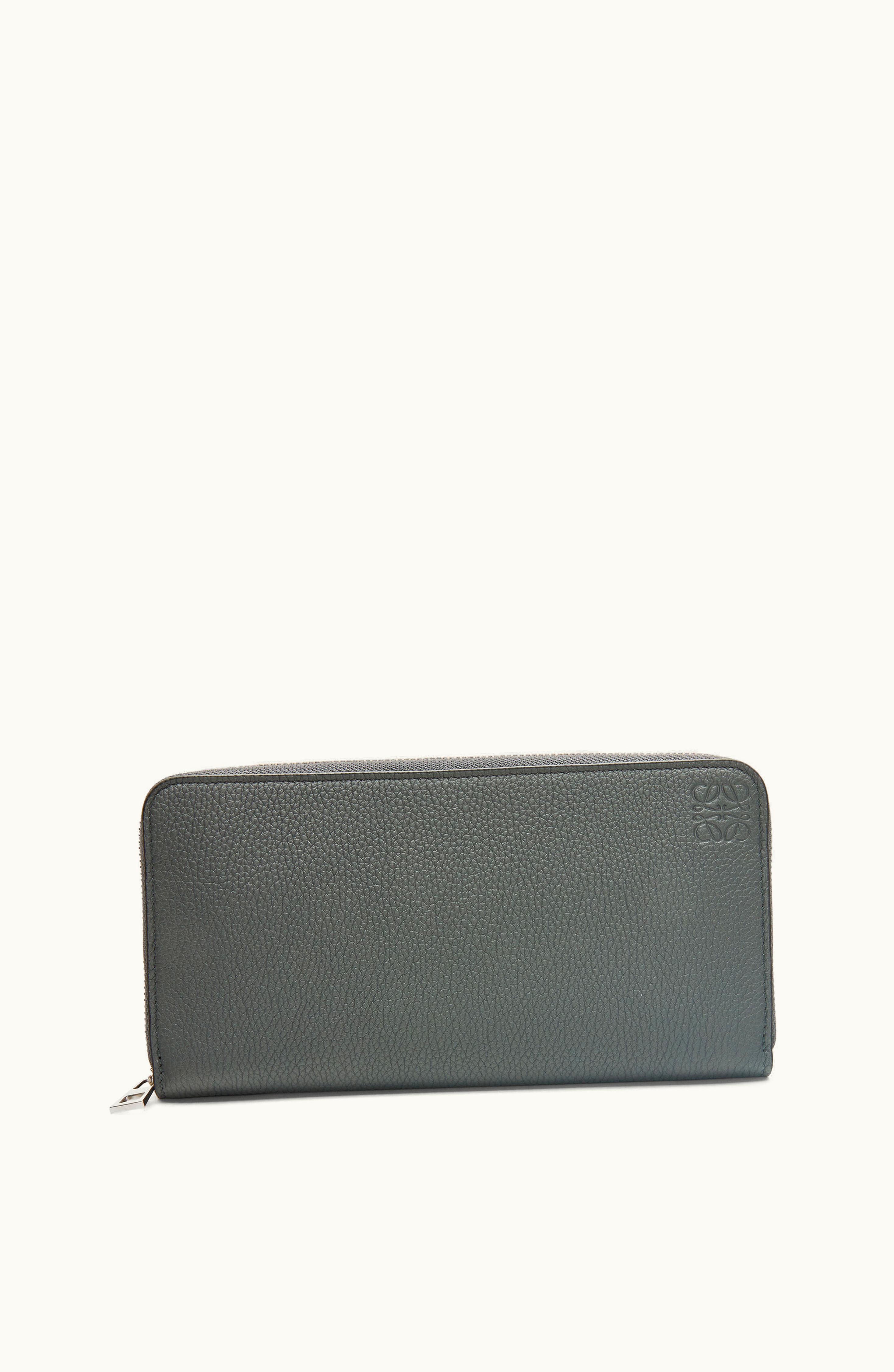 Loewe Loewe Zip Around Wallet In Soft Grained Calfskin Anthracite