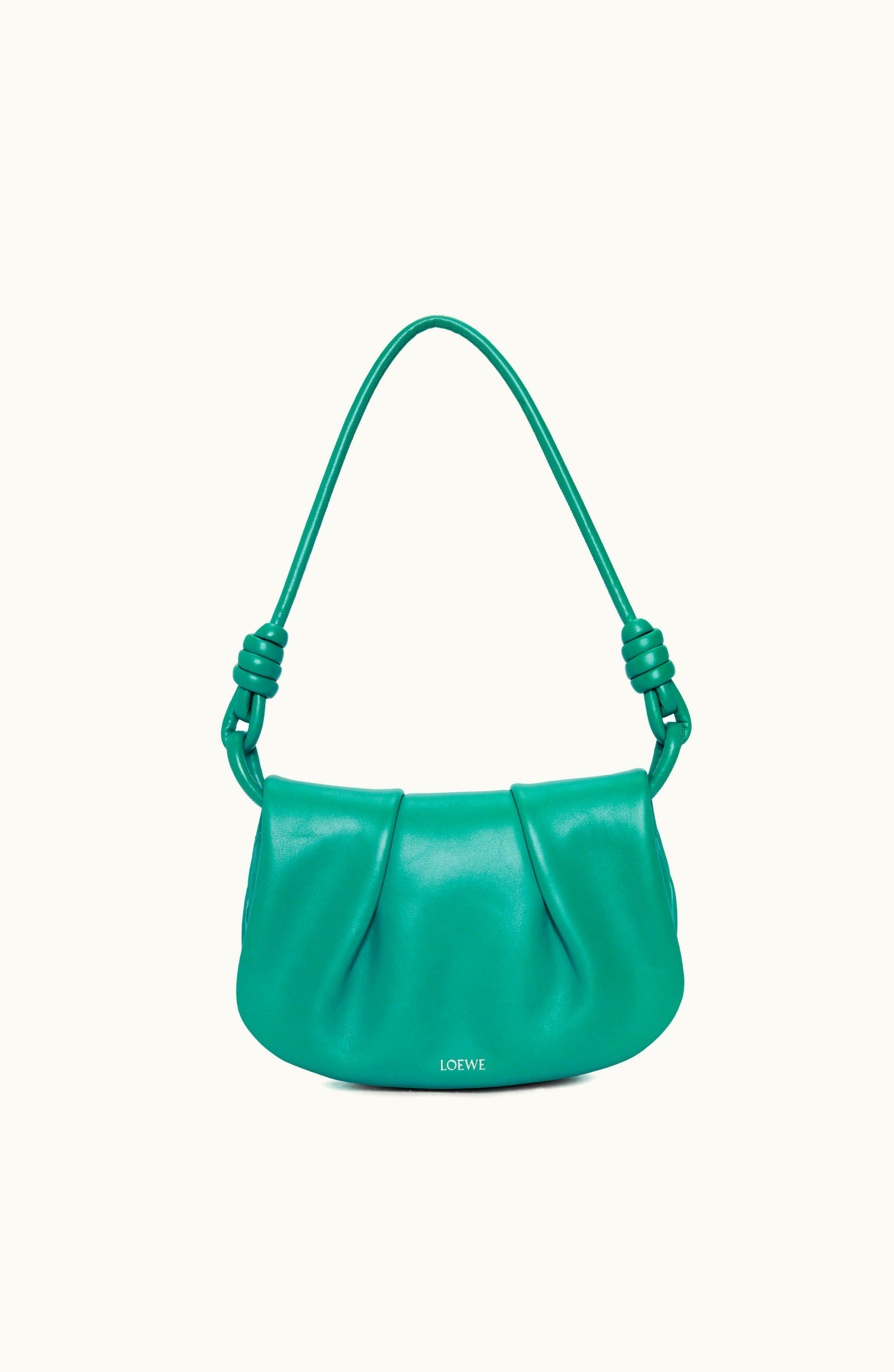 Loewe Loewe Paseo Satchel In Shiny Nappa Calfskin Emerald Green