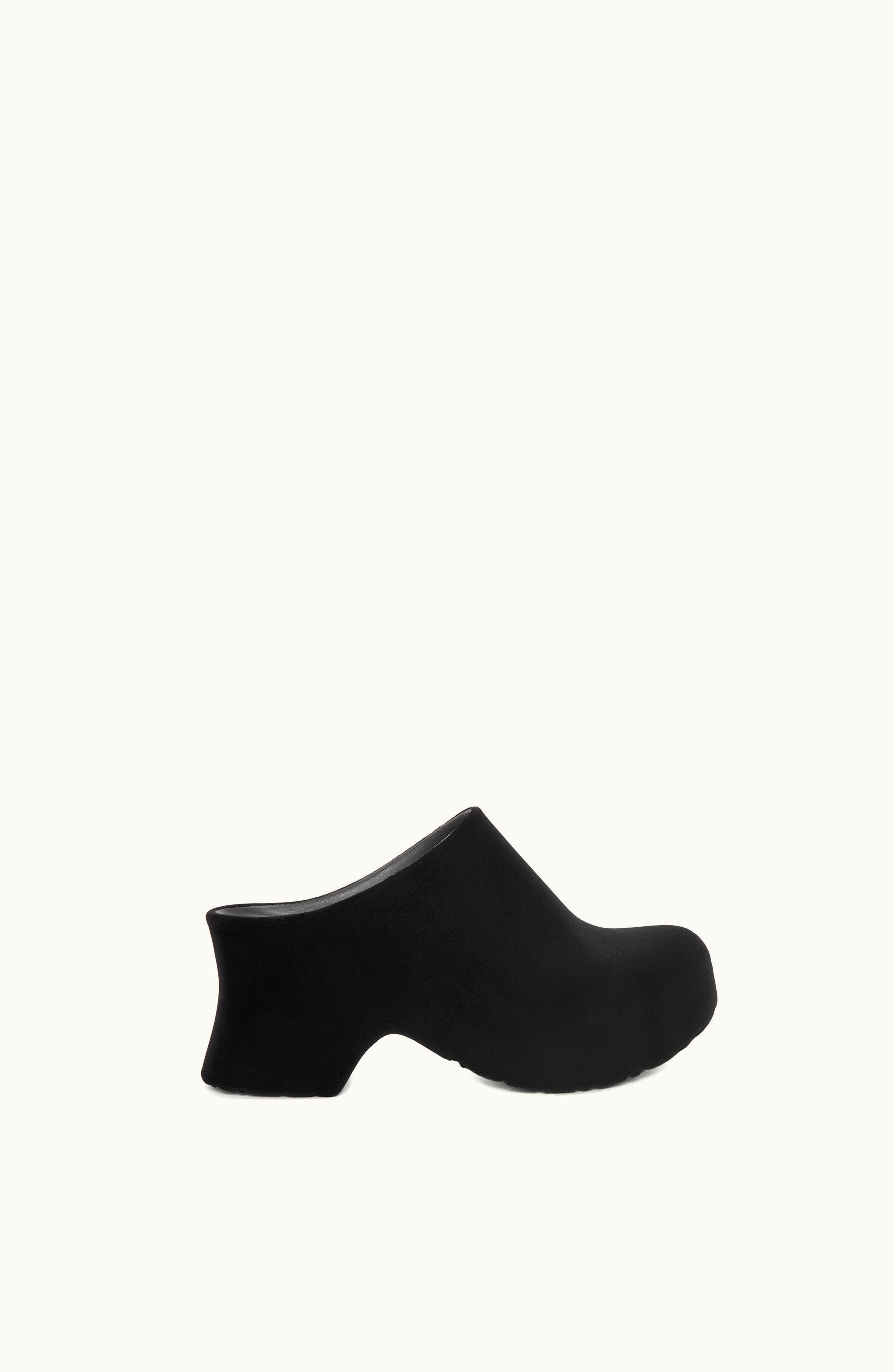 Loewe Loewe Terra Foam Clog In Flocked Rubber Black