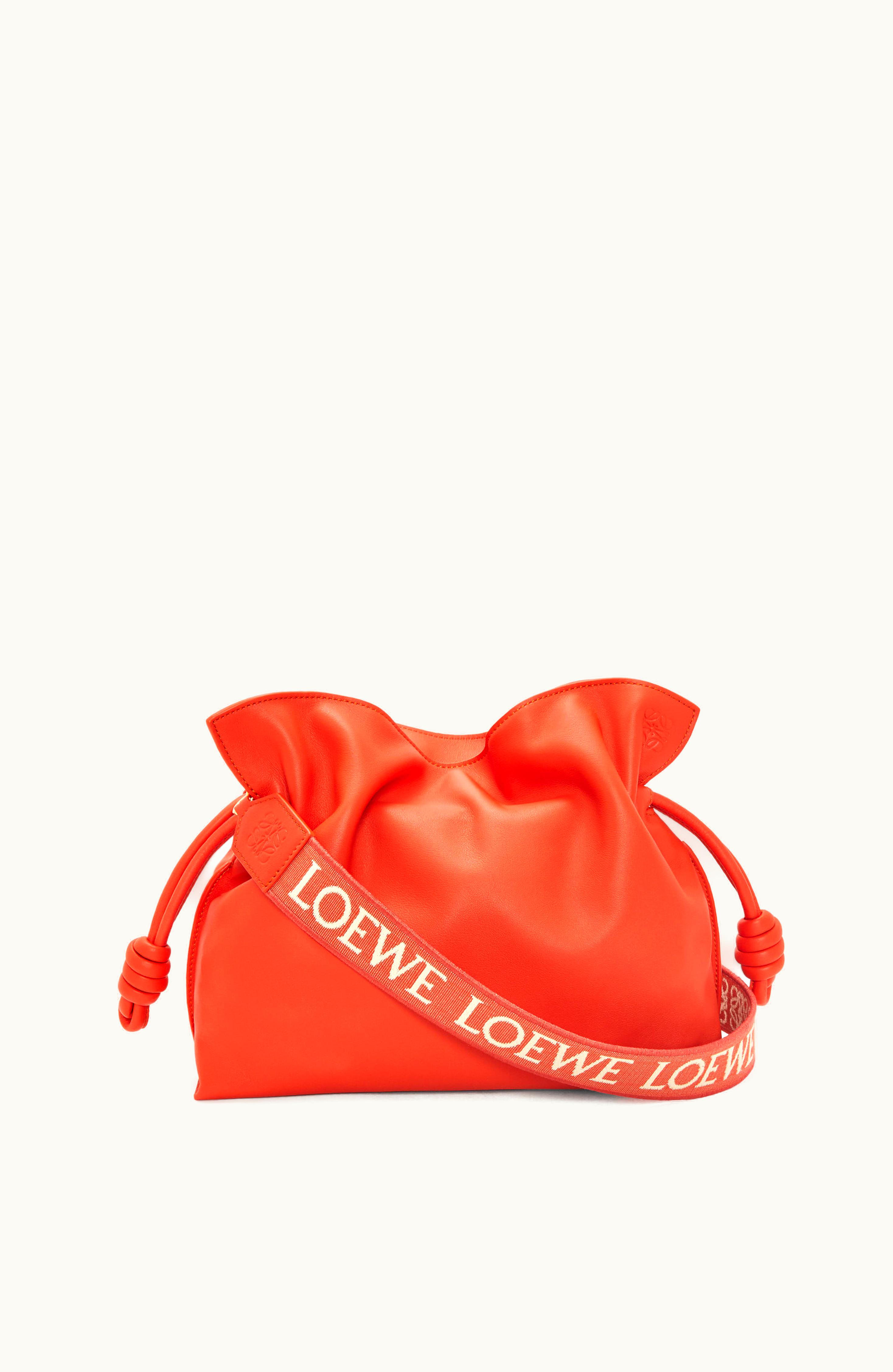 Loewe Loewe Flamenco Clutch In Nappa Calfskin & Anagram Strap In Jacquard And Calfskin