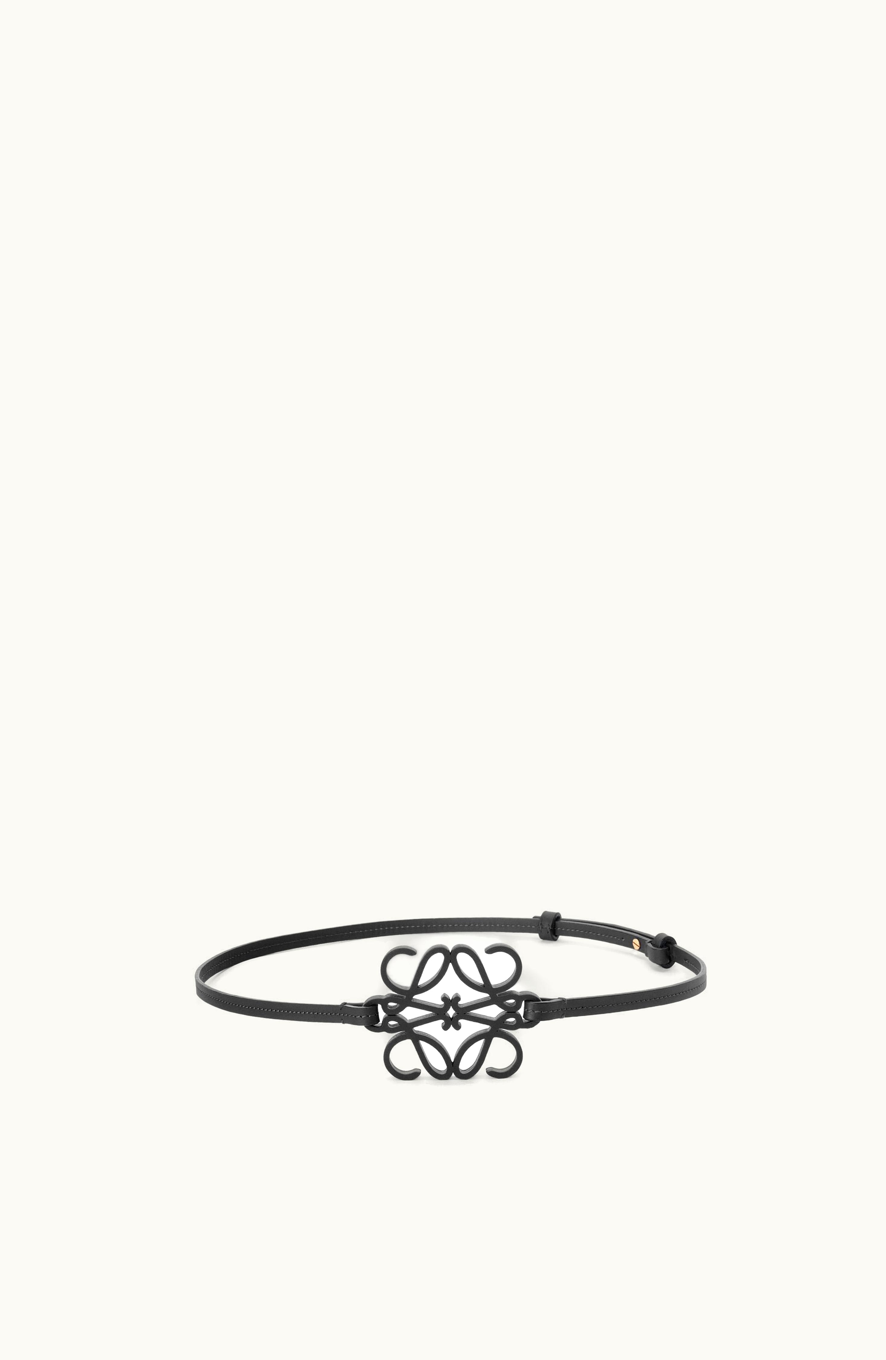 Loewe Anagram cut-out Belt In Soft Calfskin Black