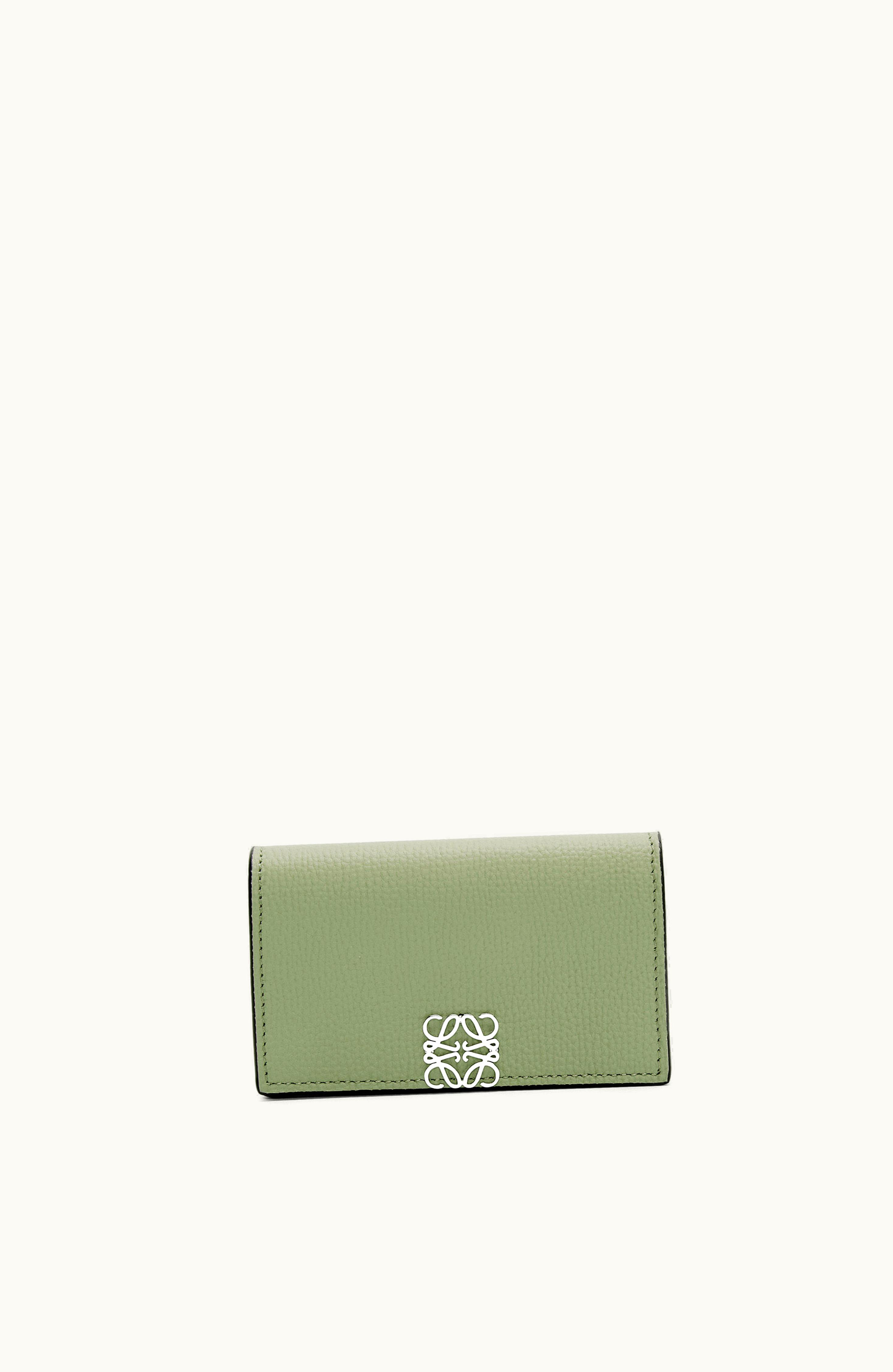 Loewe Loewe Anagram Business Cardholder In Pebble Grain Calfskin Rosemary