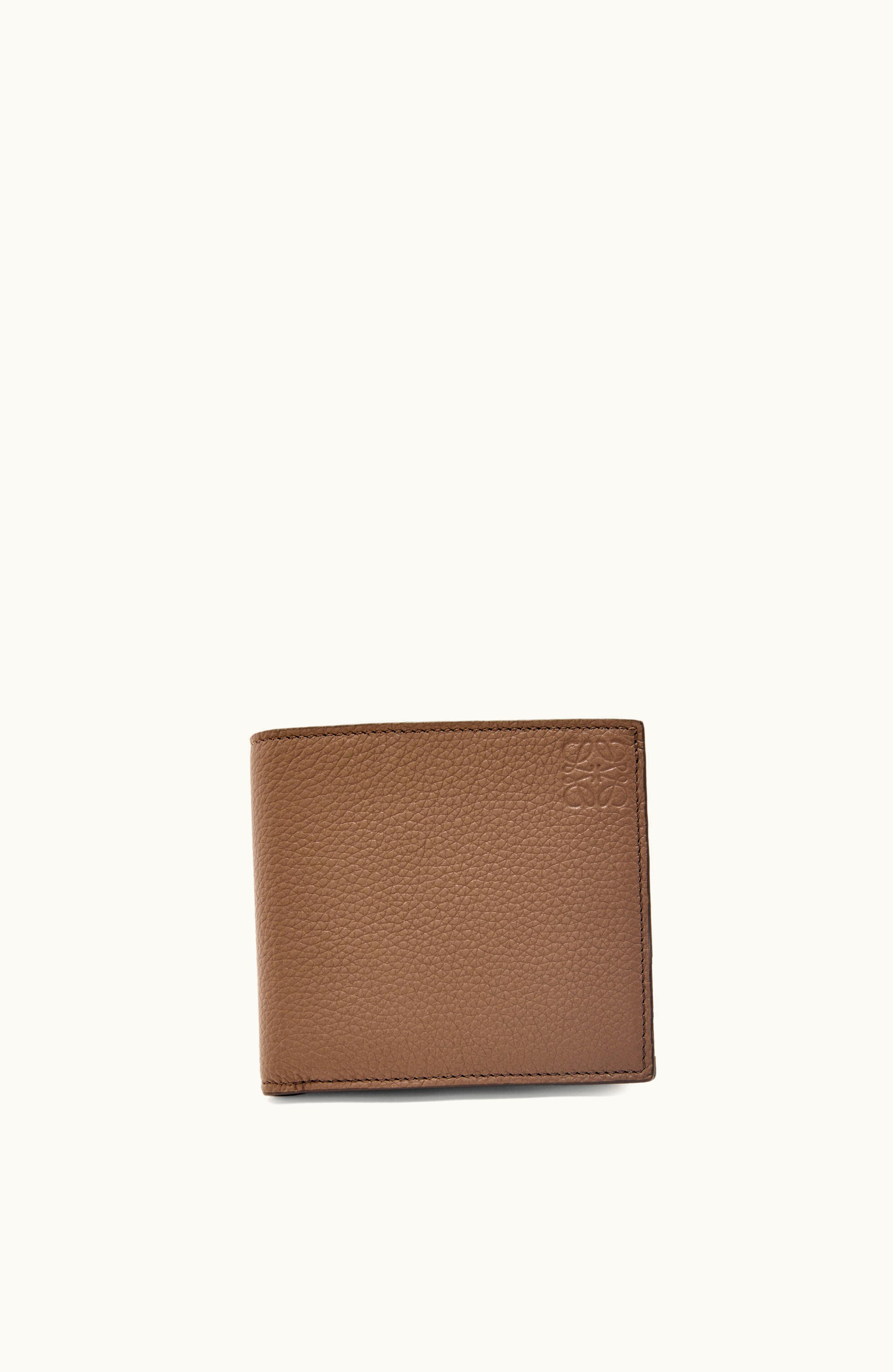Loewe Loewe Bifold Wallet In Soft Grained Calfskin Winter Brown