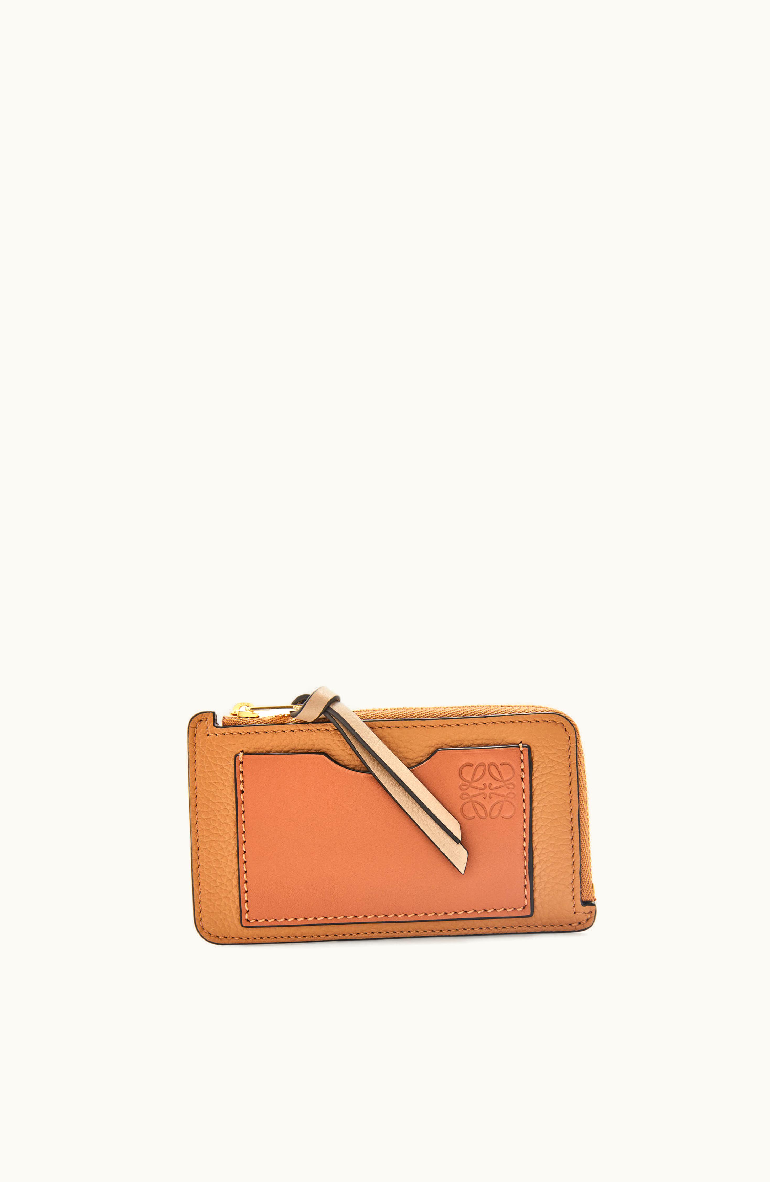 Loewe Coin Cardholder In Soft Grained Calfskin Toffee / Tan