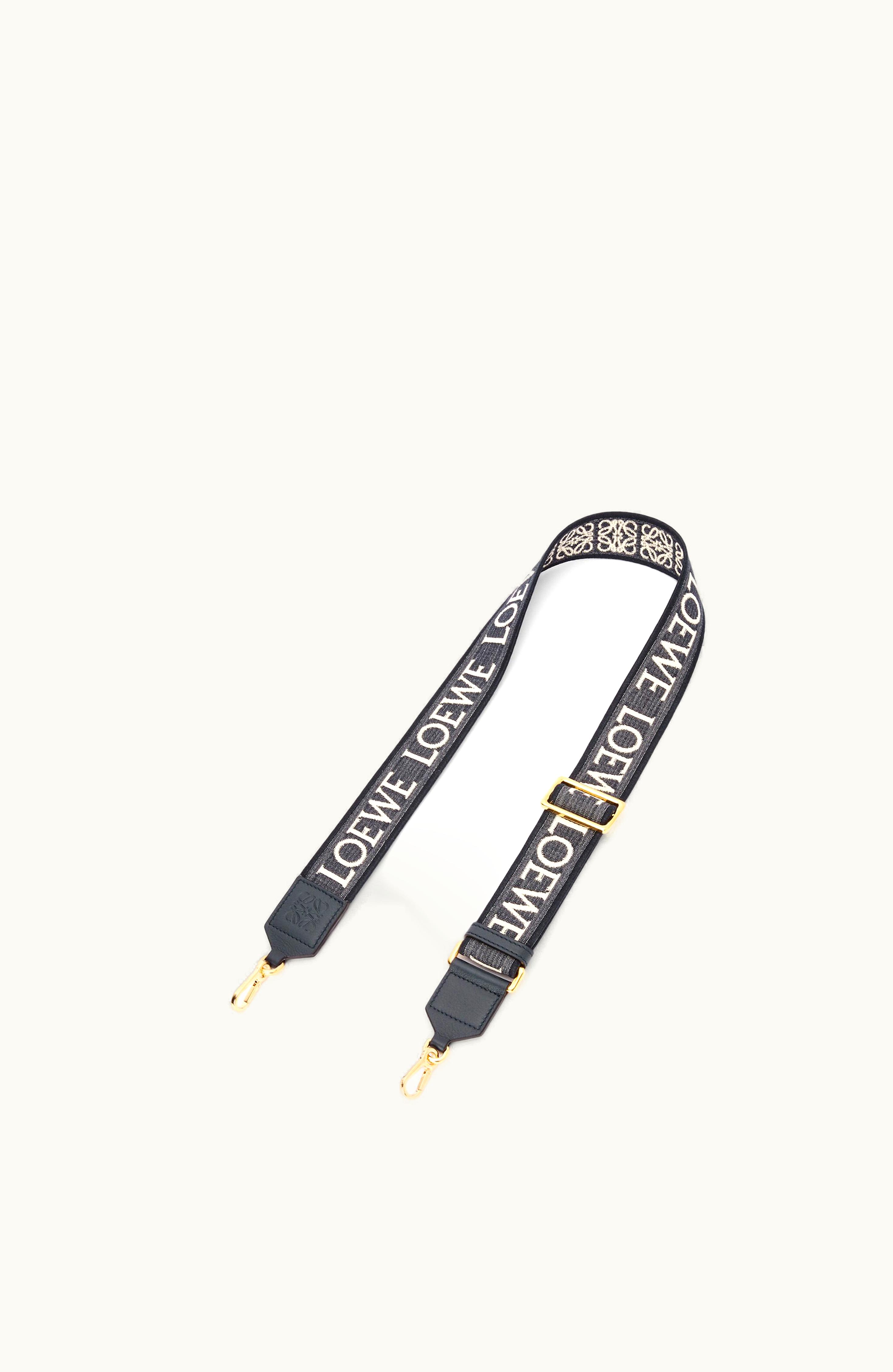 Loewe Anagram Strap In Jacquard And Calfskin Deep Navy