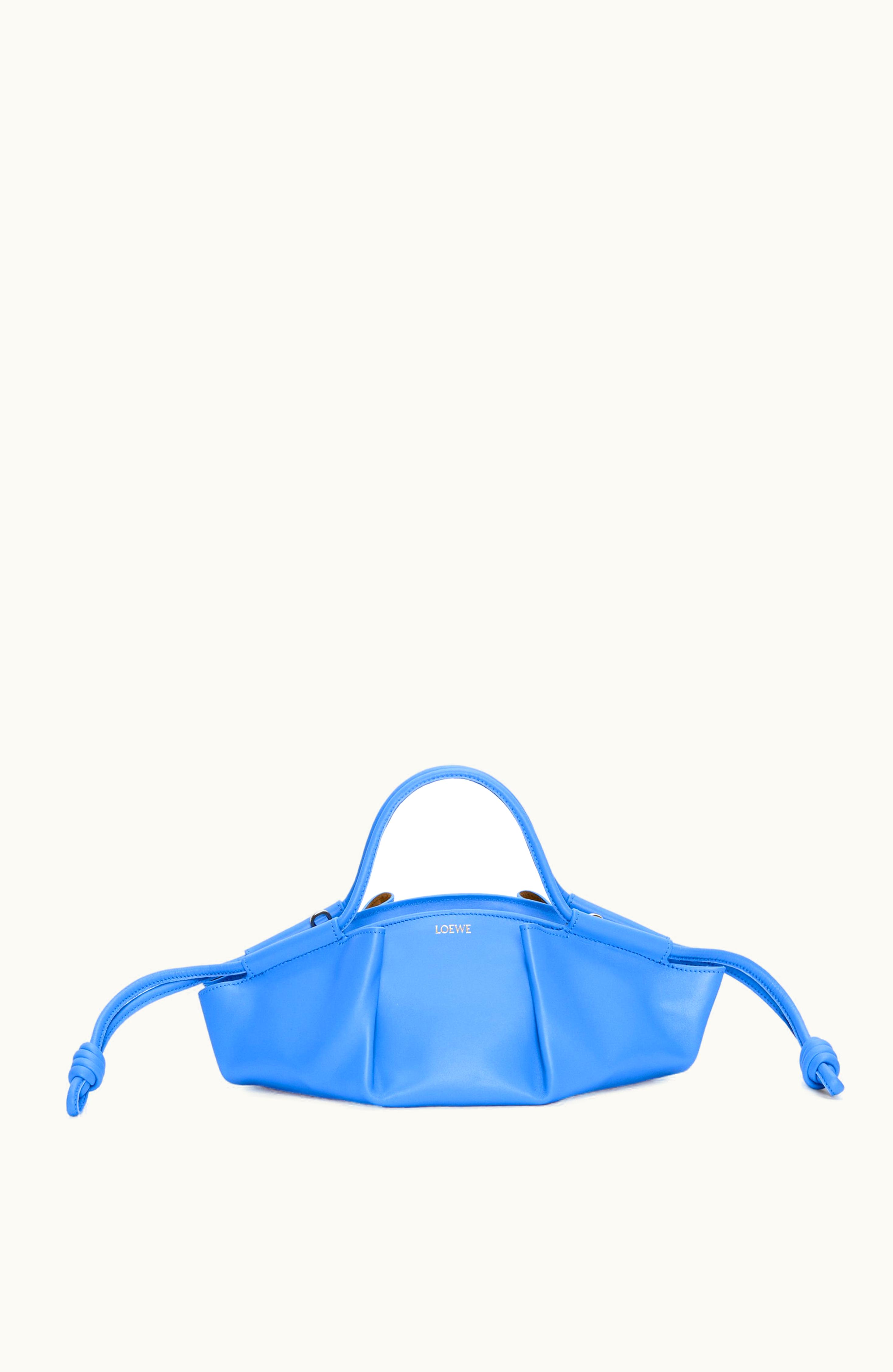 Loewe Small Paseo Bag In Shiny Nappa Calfskin Seaside Blue