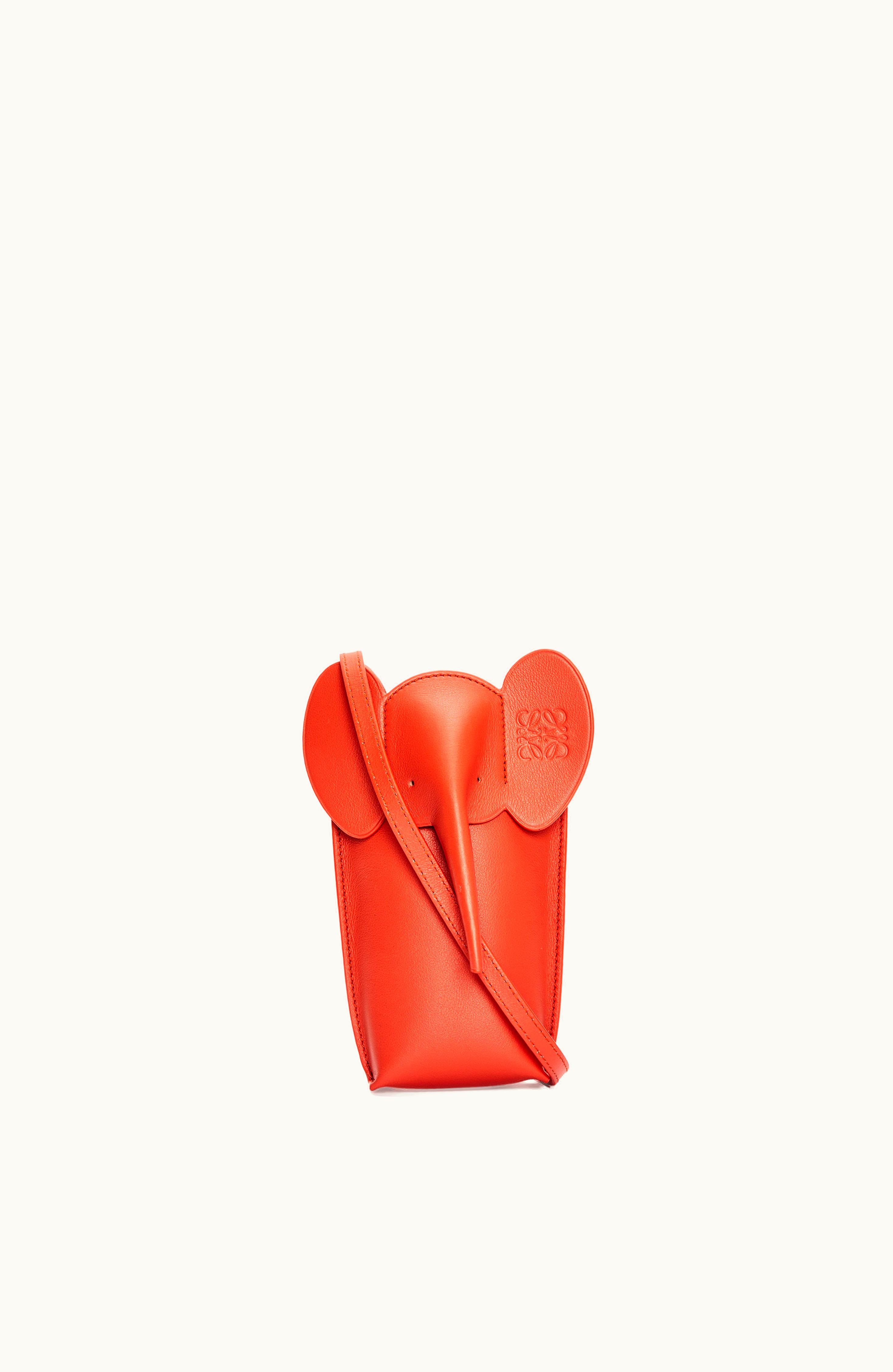 Loewe Loewe Elephant Pocket In Classic Calfskin Sunrise Orange