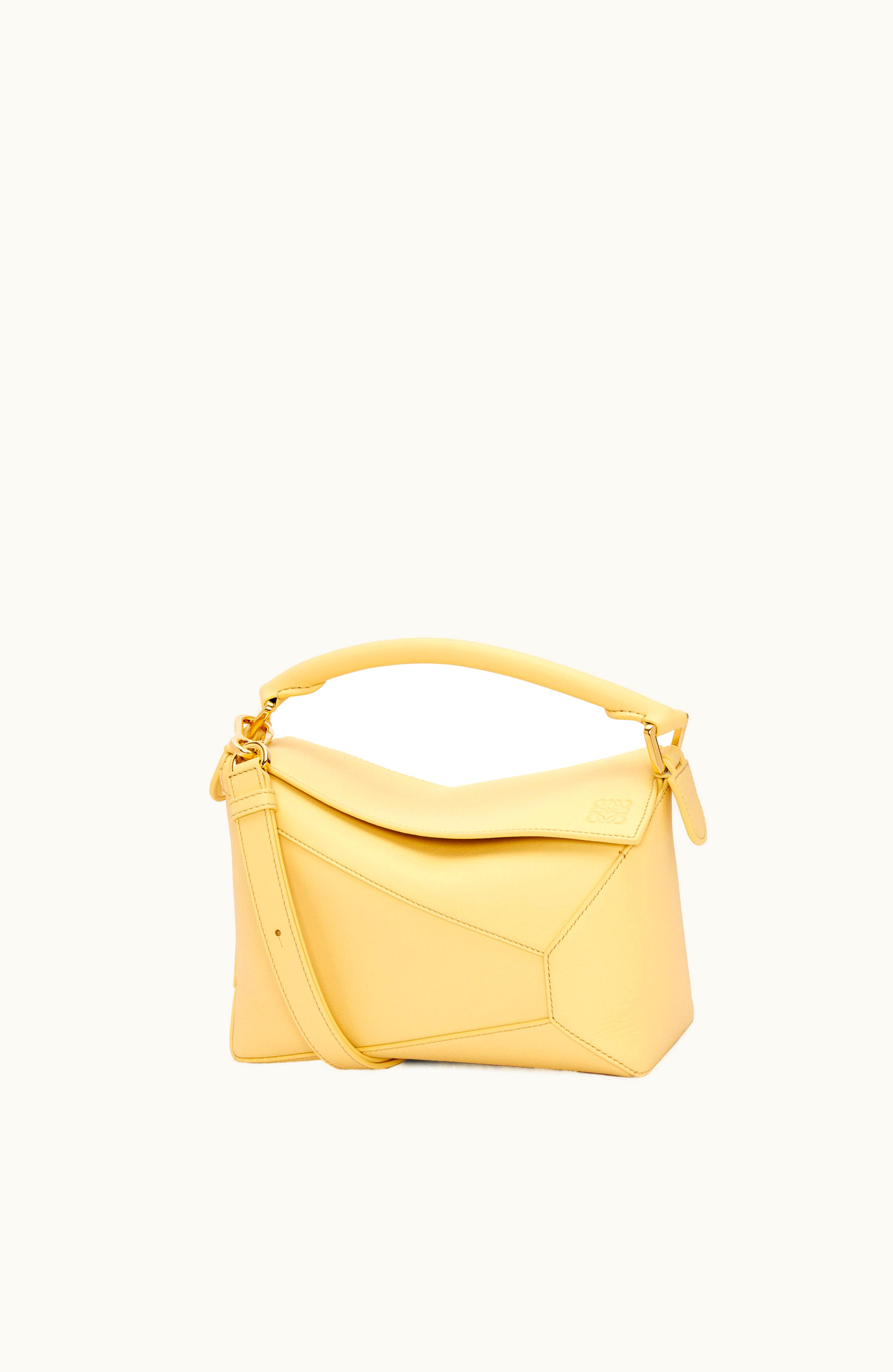 Loewe Small Puzzle Bag In Classic Calfskin Vanilla