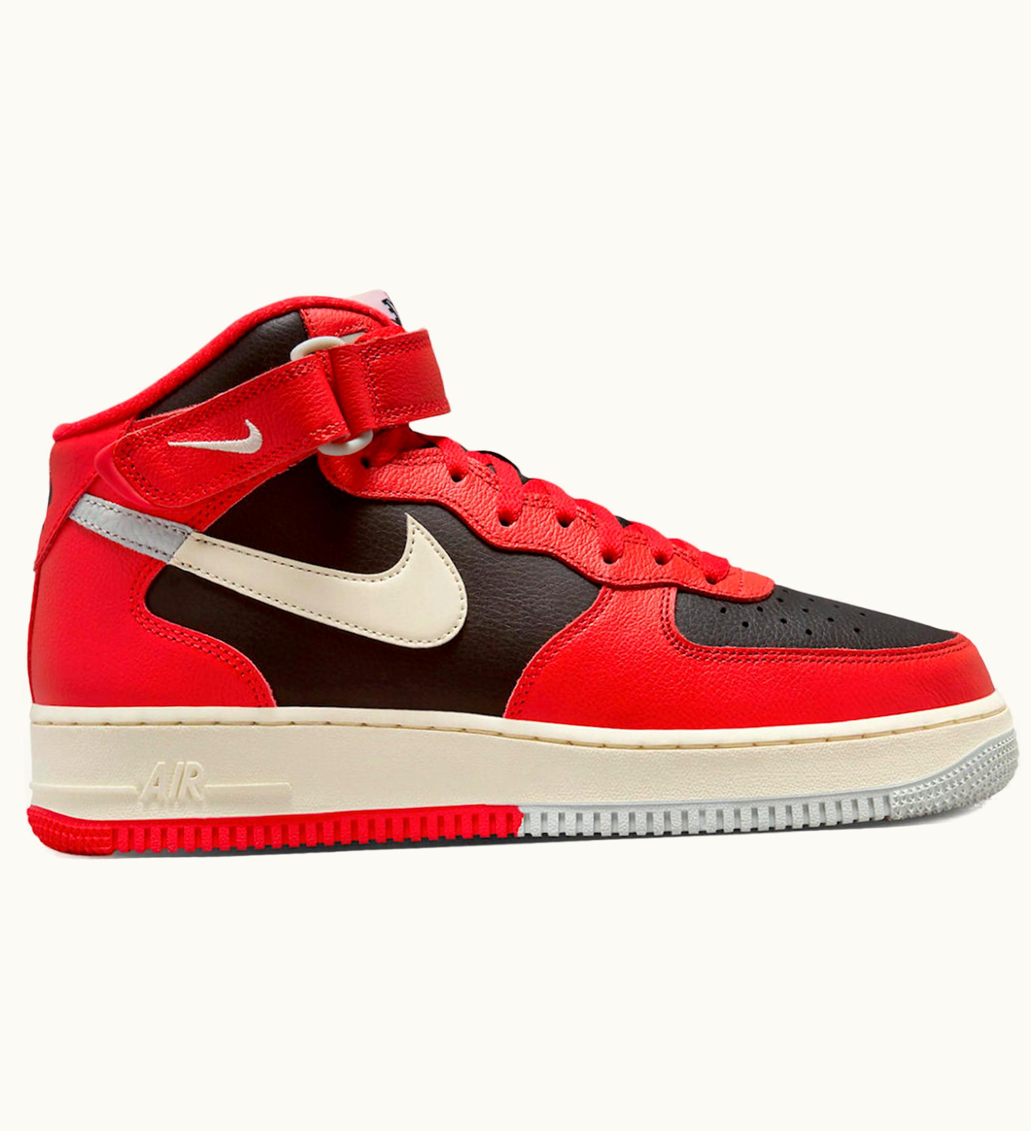Nike Nike Air Force 1 Mid Lv8 Split Black Red