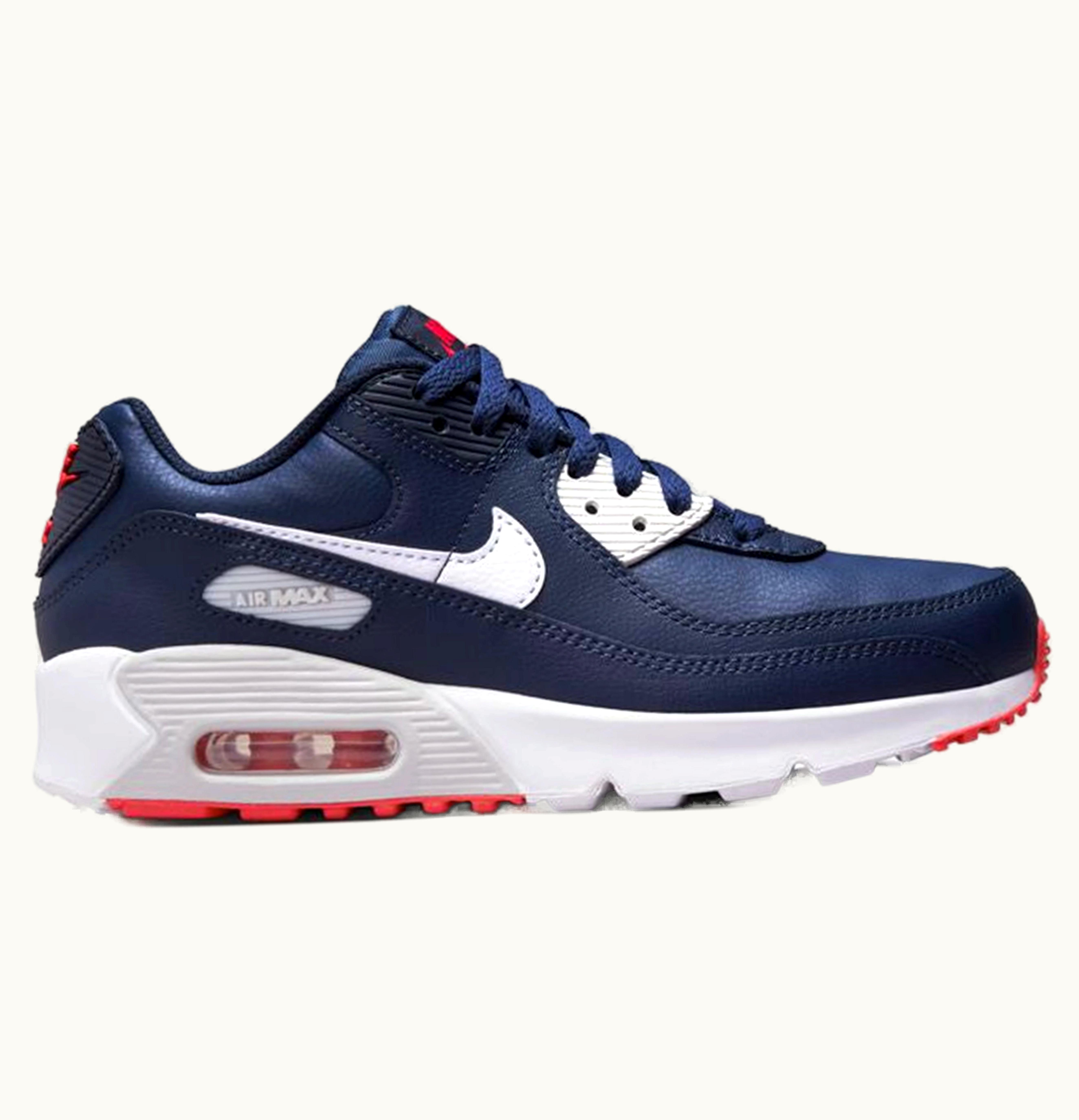 Nike Nike Air Max 90 Leather Obsidian Track Red Gs