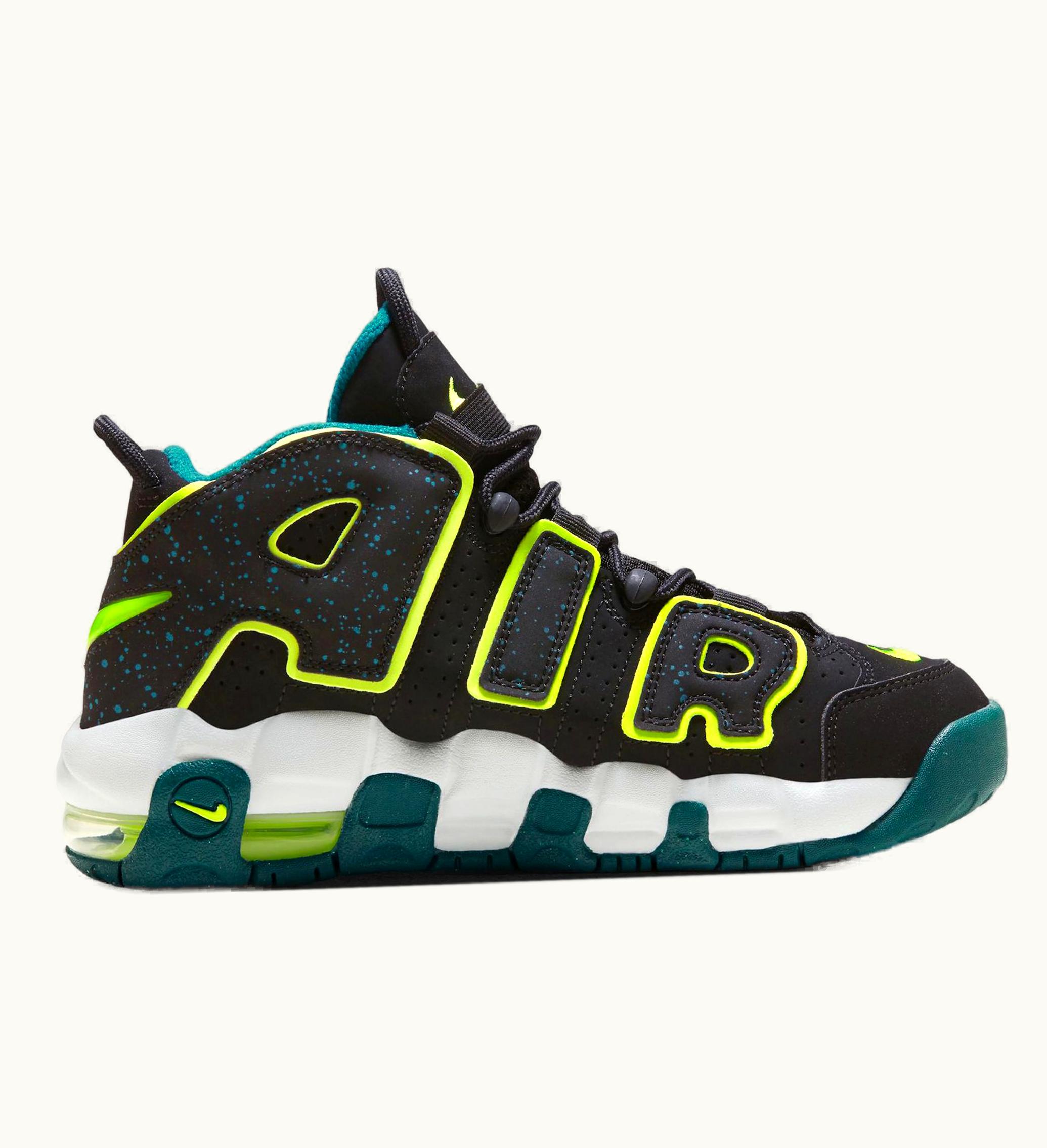 Nike Nike Air More Uptempo Low Black Geode Teal Gs