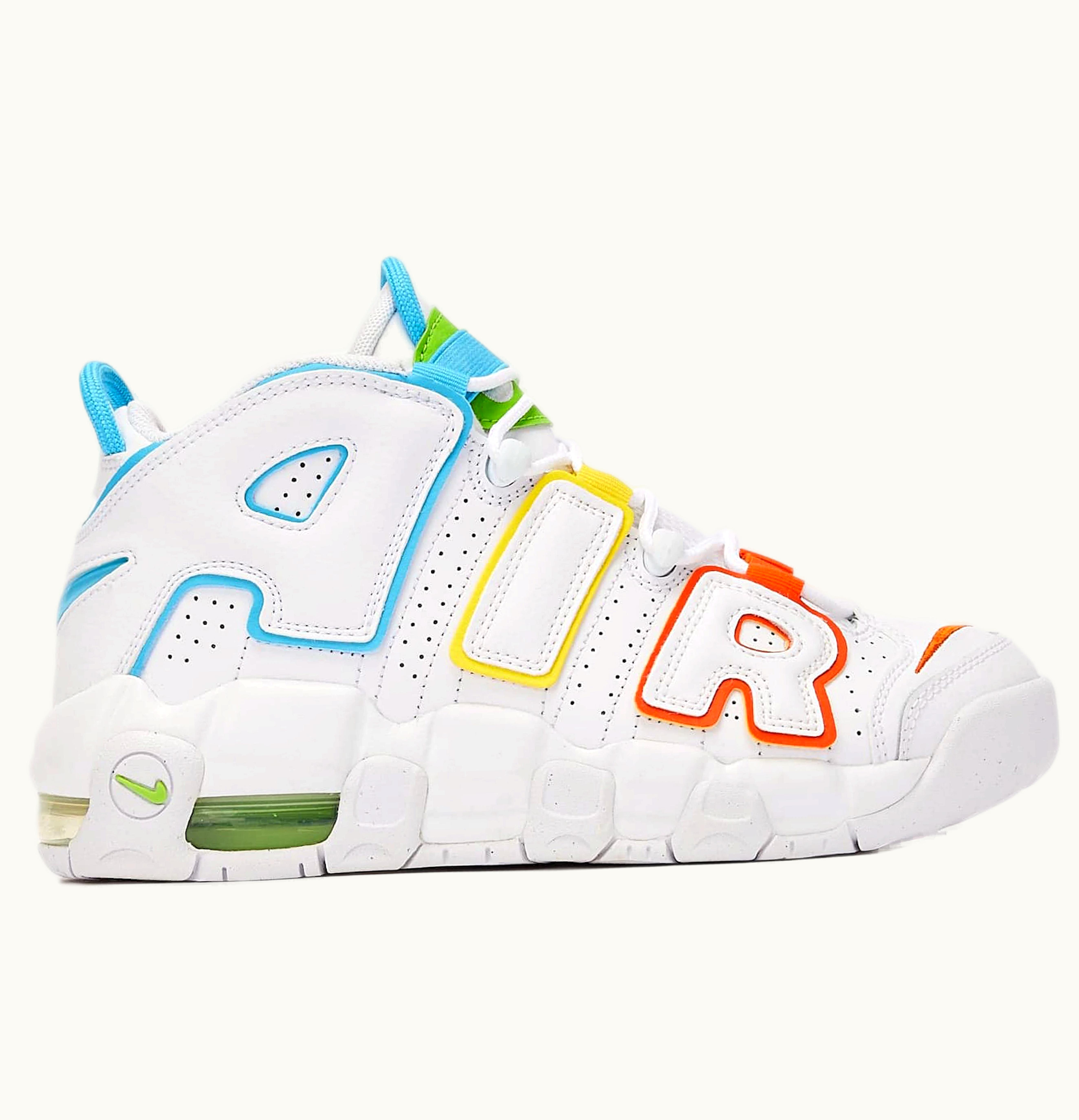 Nike Nike Air More Uptempo White Multi Color Gs